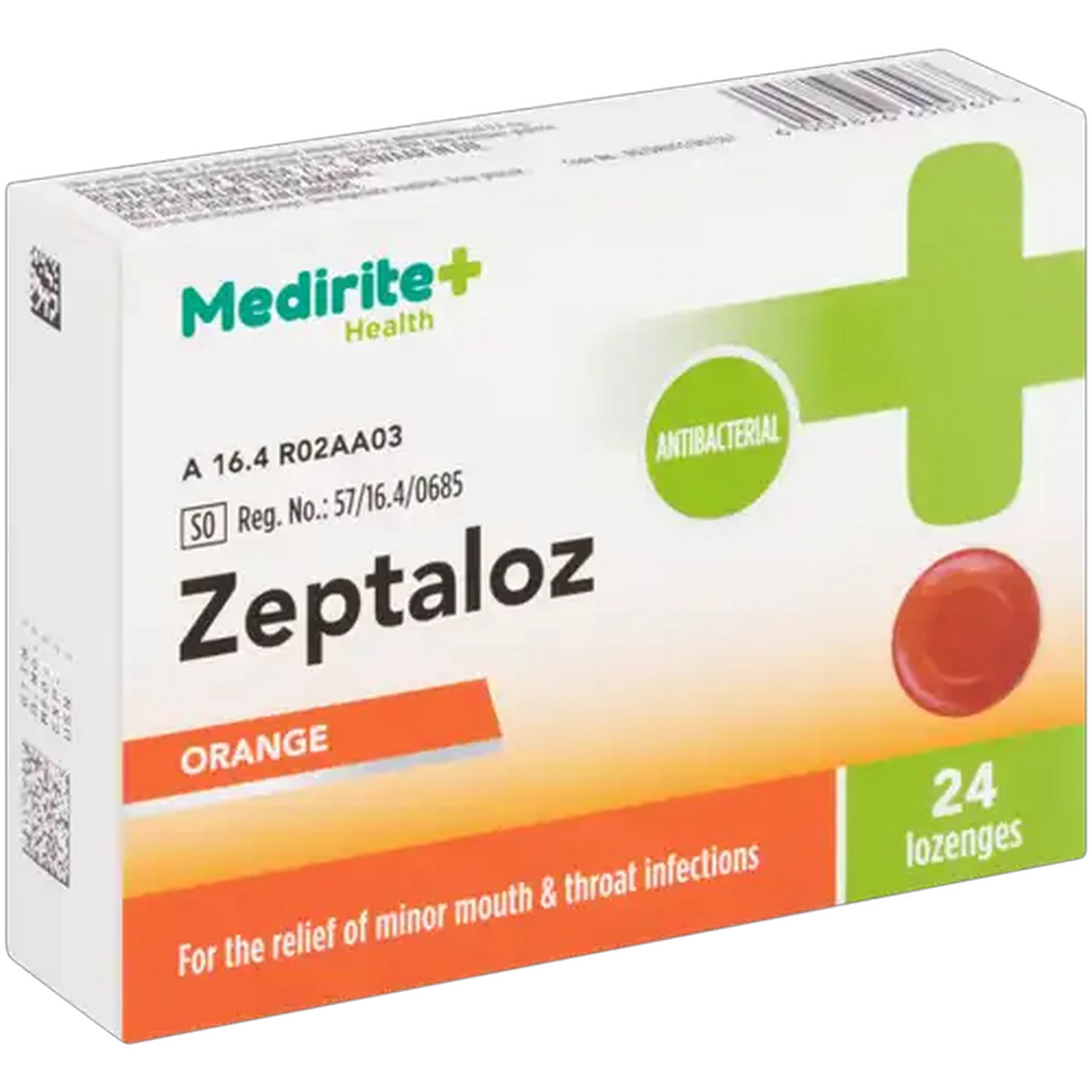 Image of Medirite Health Orange Zeptaloz Lozenges 24 Pack