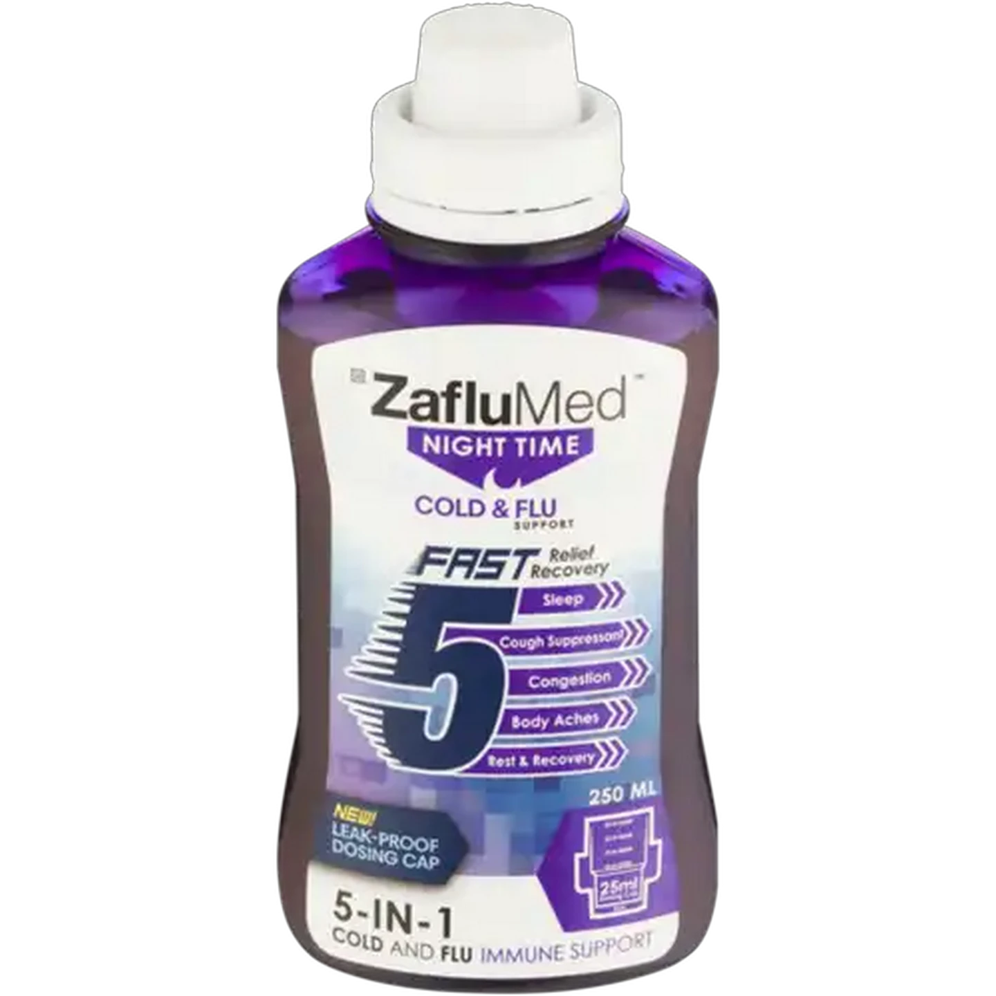 Image of ZafluMed Fast 5 Night Time Cold & Flu Immune Support Syrup 250ml