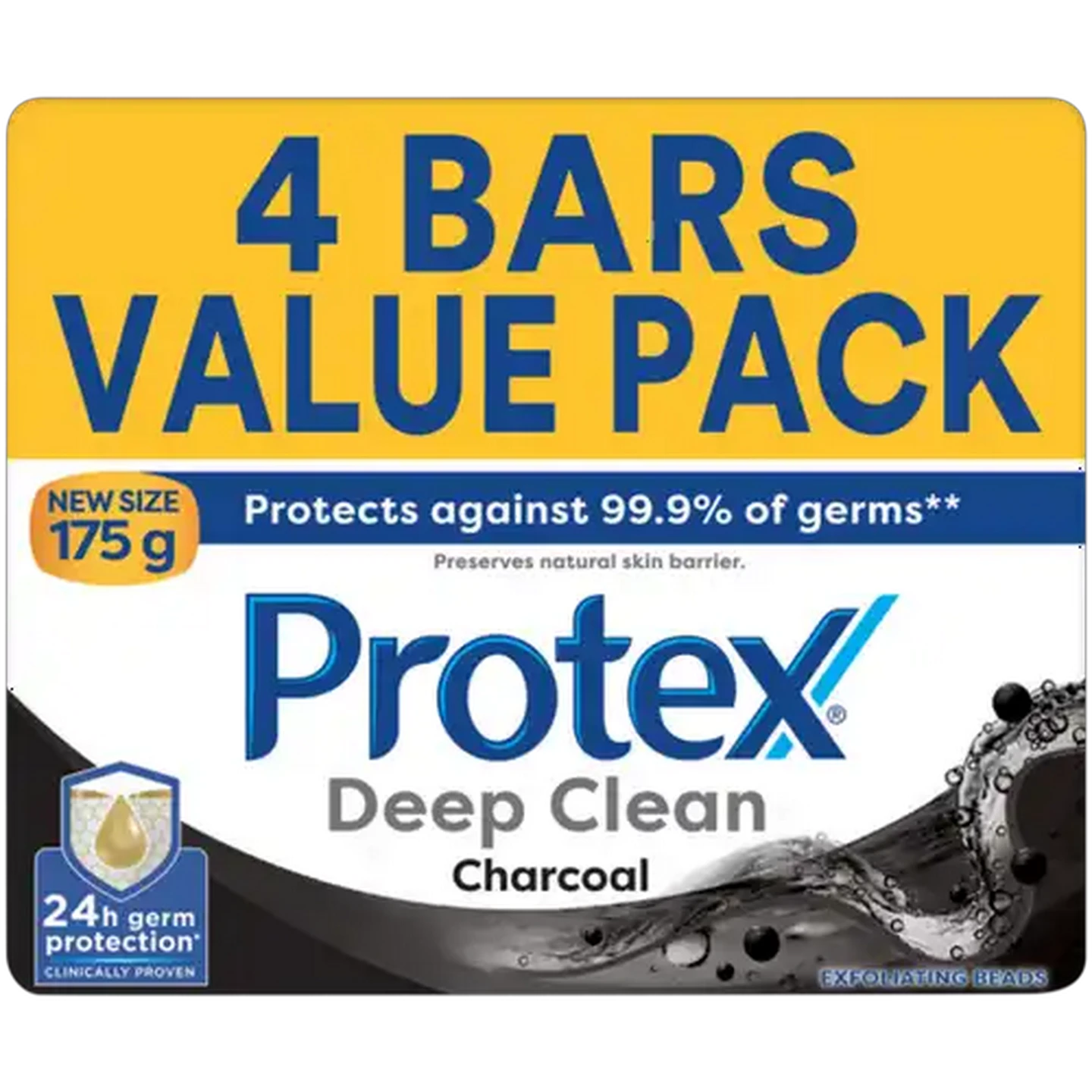 Image of Protex Deep Clean Charcoal Bar Soap 4 x 175g