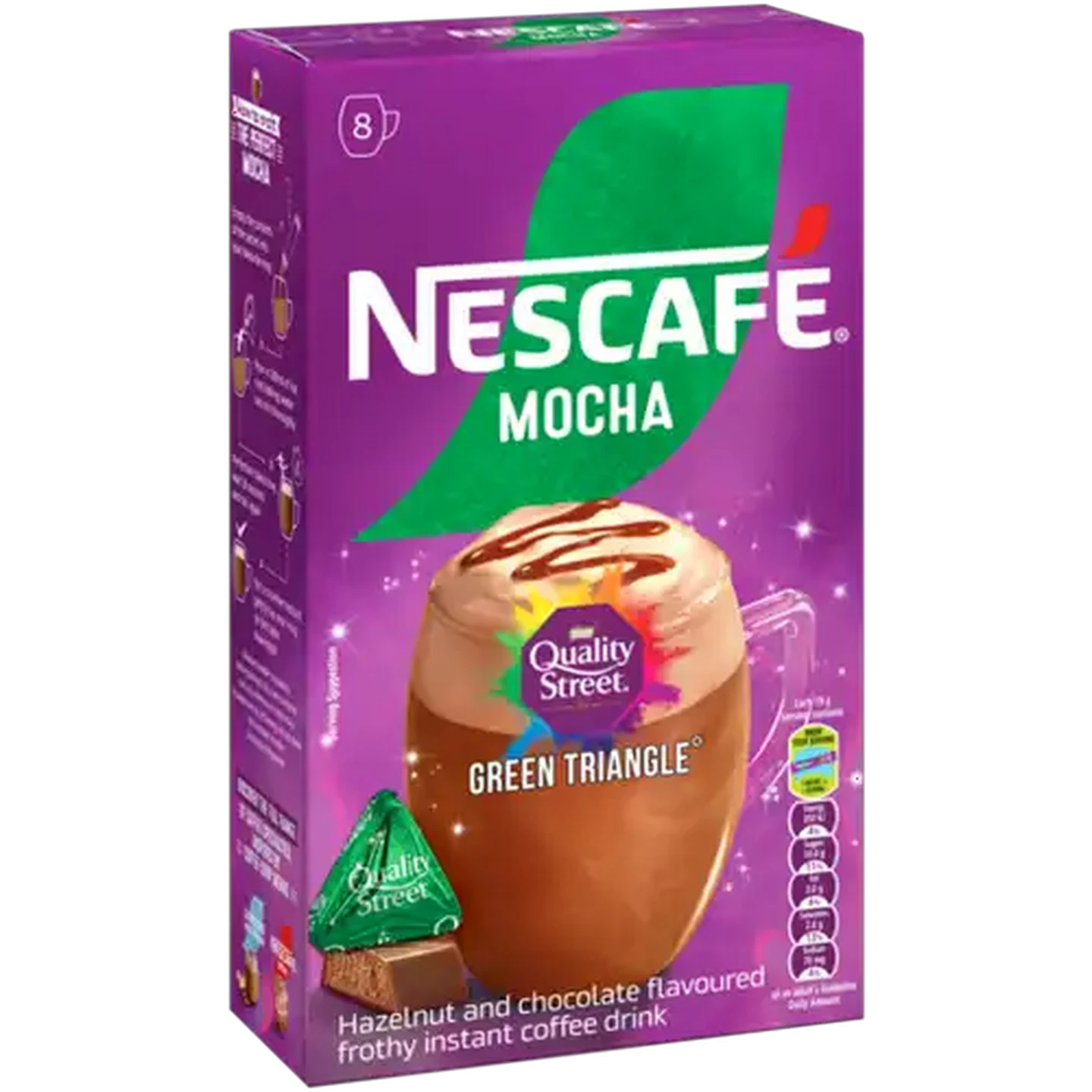 Image of NESCAFÉ Quality Street Green Triangle Flavoured Instant Mocha 8 x 19g