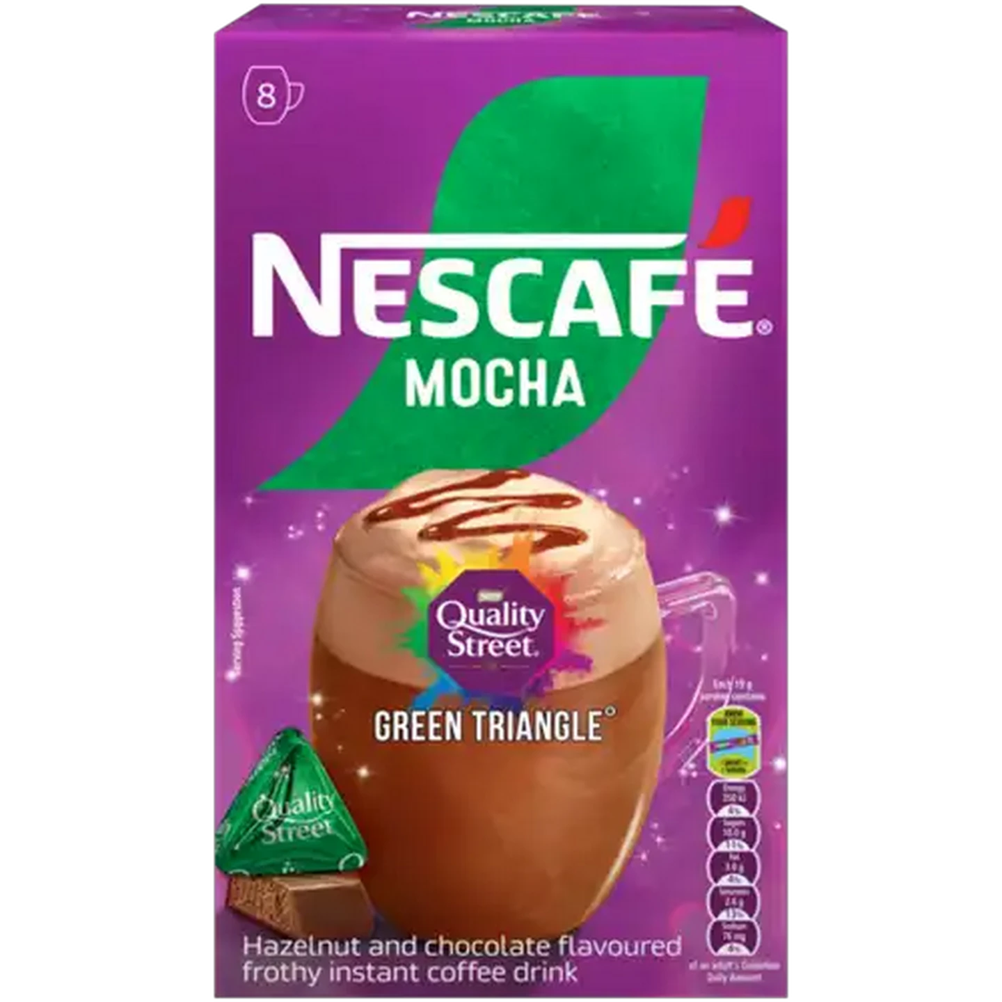 Image of NESCAFÉ Quality Street Green Triangle Flavoured Instant Mocha 8 x 19g