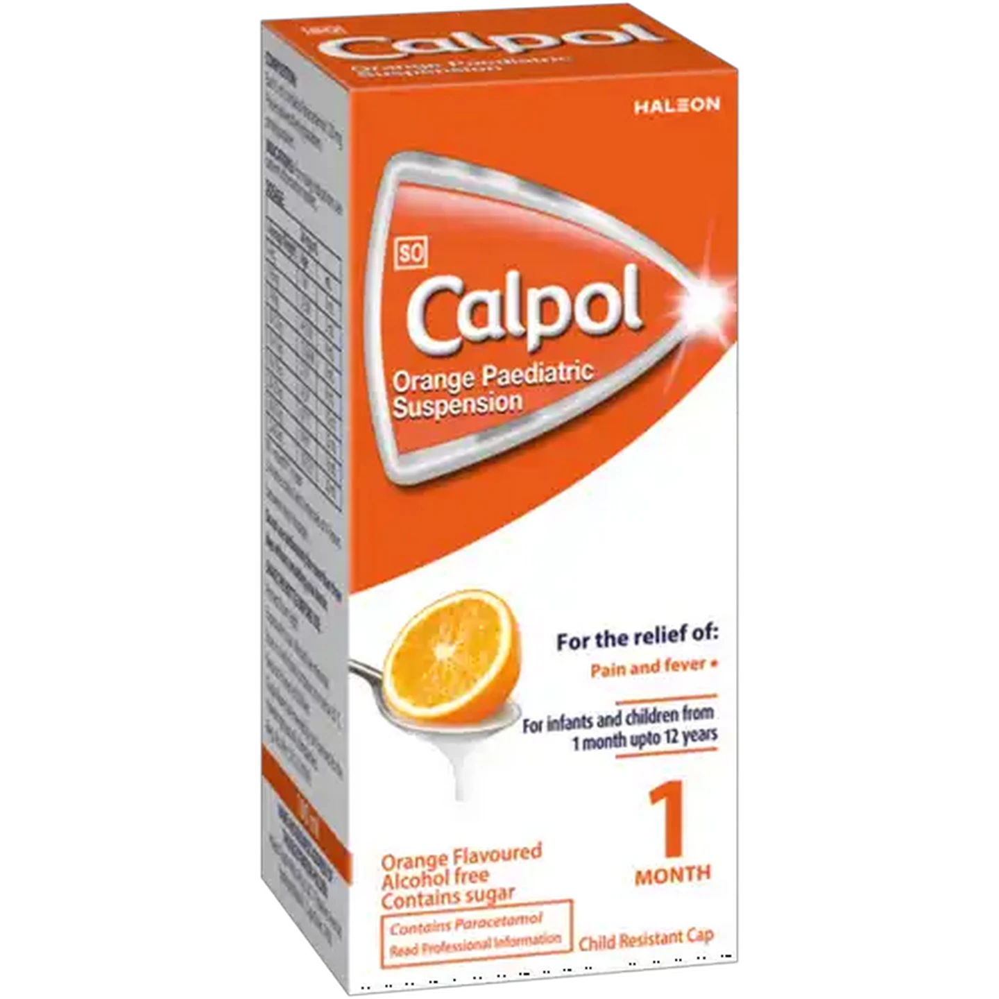 Image of Calpol Alcohol Free Orange Flavour Paediatric Suspension Syrup 100ml