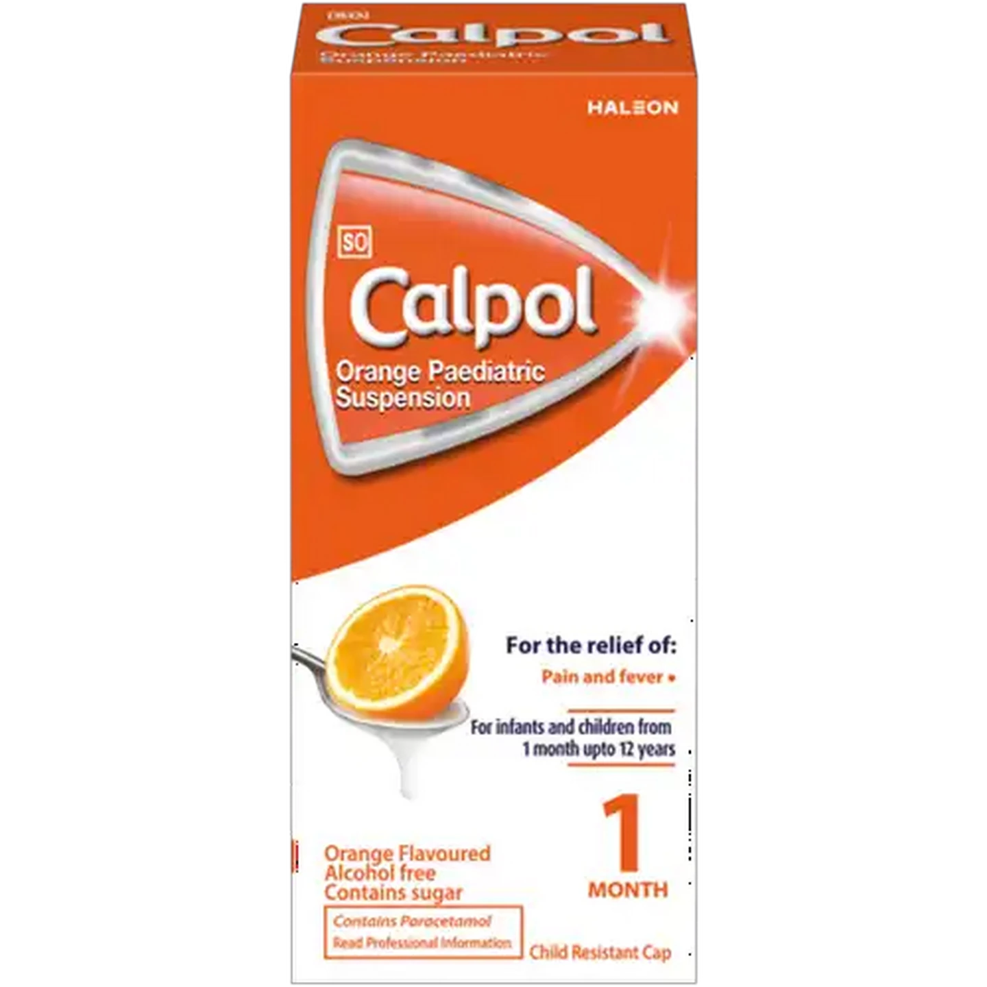 Image of Calpol Alcohol Free Orange Flavour Paediatric Suspension Syrup 100ml