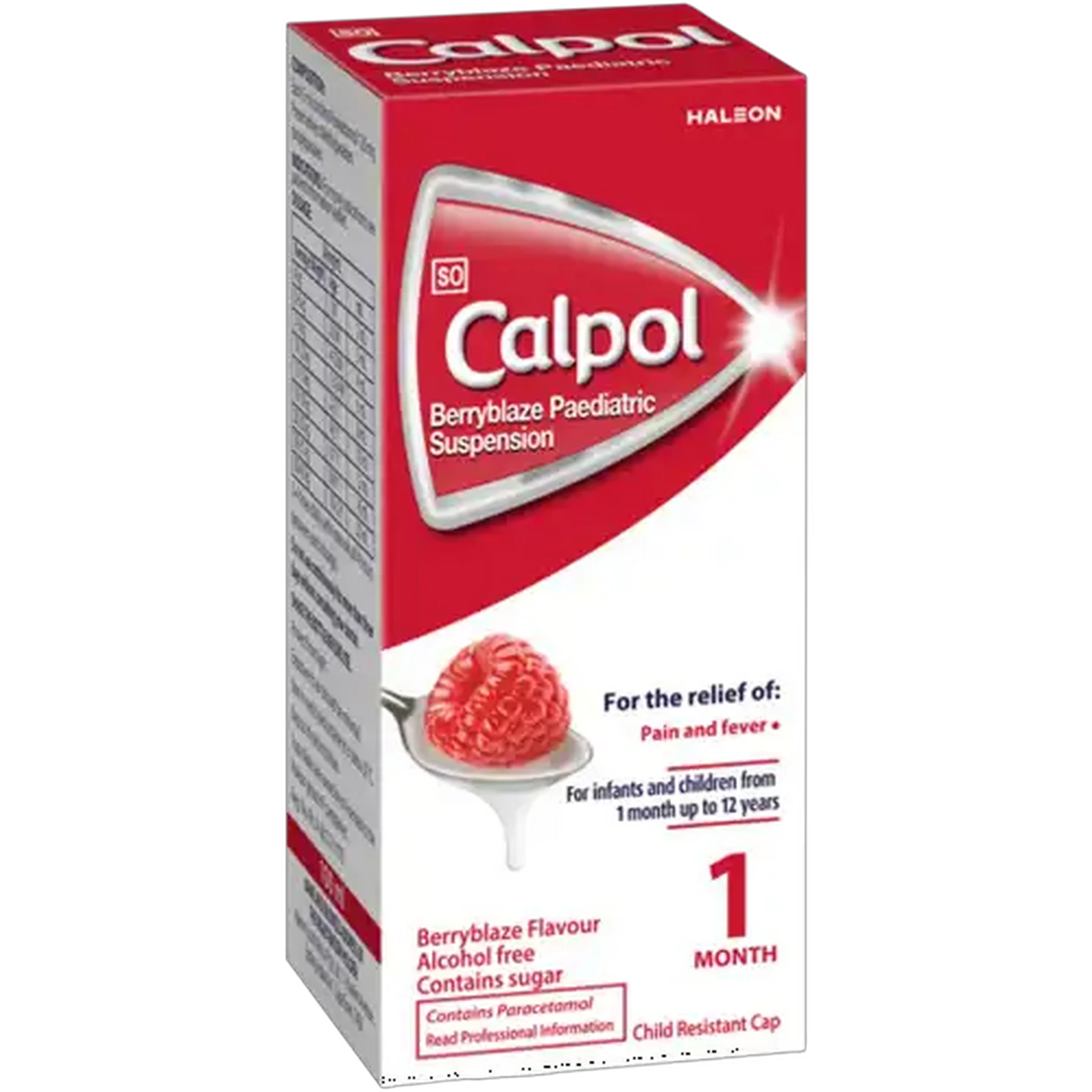 Image of Calpol Alcohol Free Berryblaze Flavour Paediatric Suspension 100ml