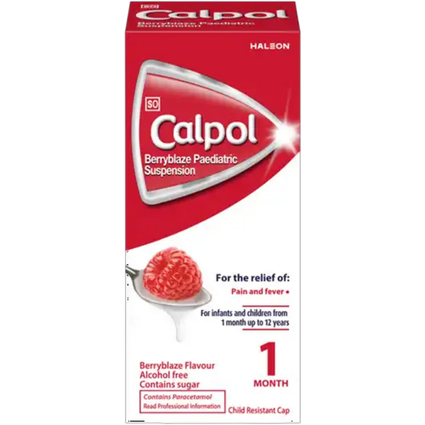 Image of Calpol Alcohol Free Berryblaze Flavour Paediatric Suspension 100ml