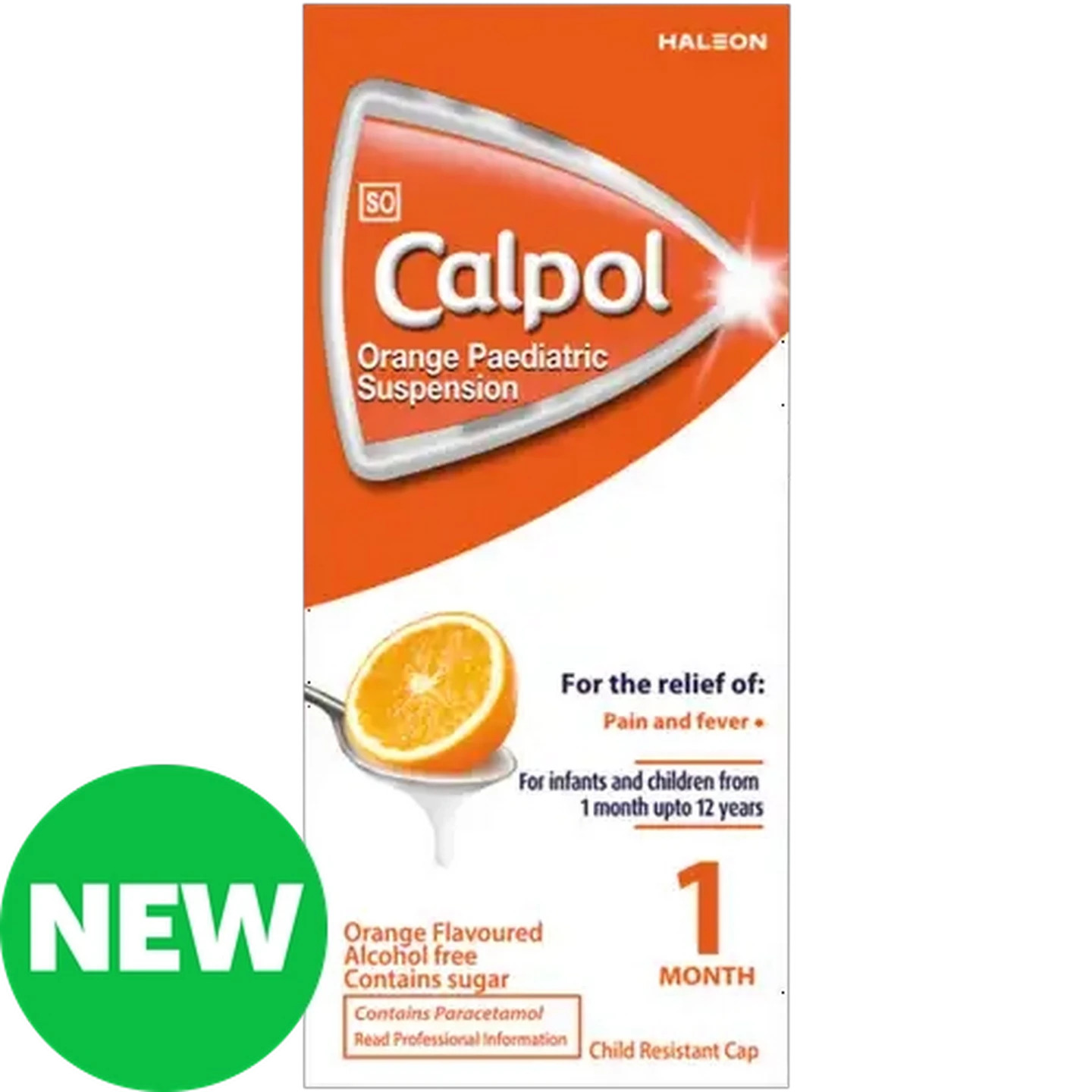 Image of Calpol Alcohol Free Orange Flavour Paediatric Suspension Syrup 100ml