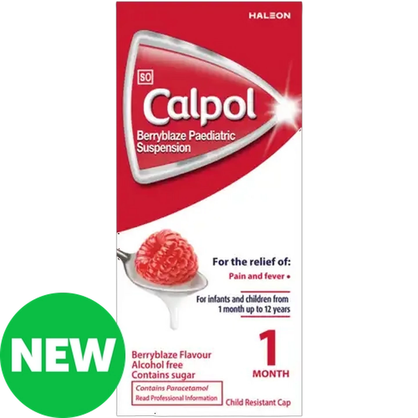Image of Calpol Alcohol Free Berryblaze Flavour Paediatric Suspension 100ml