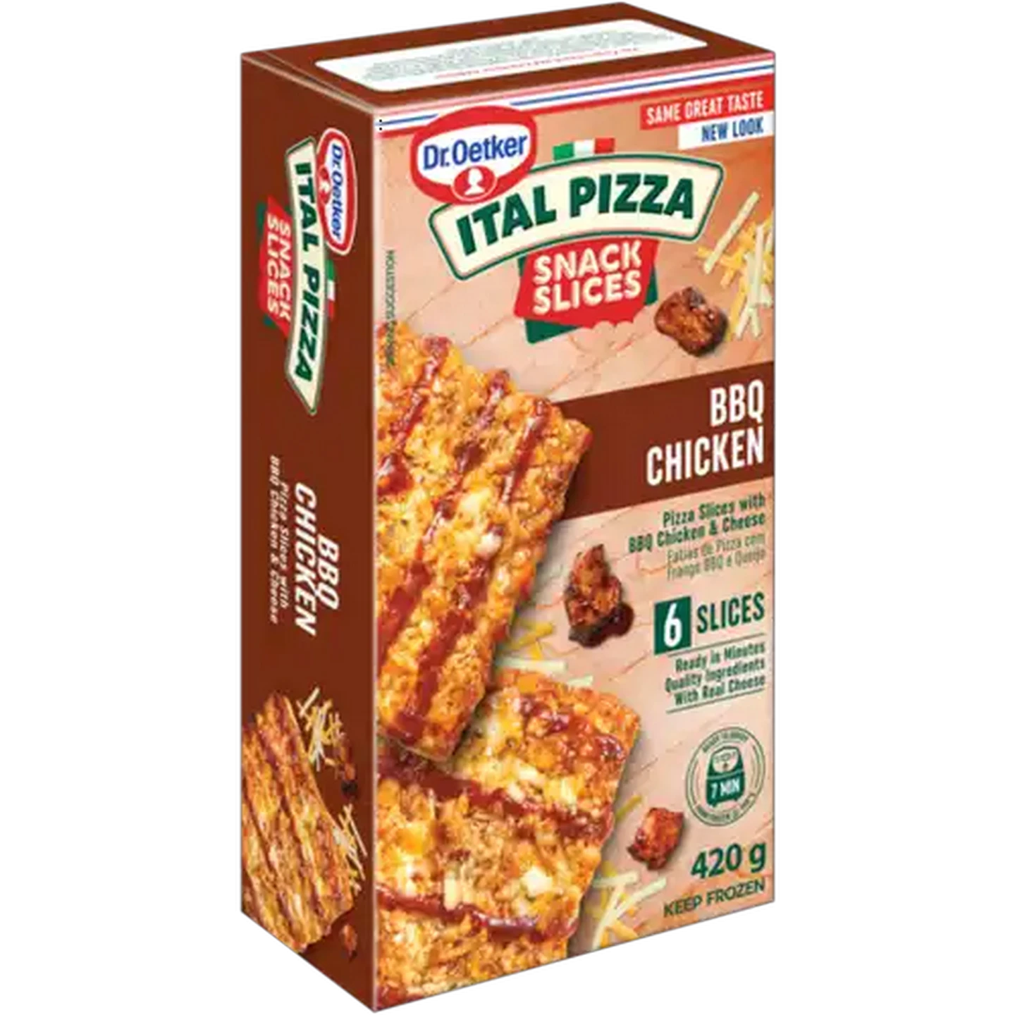 Image of Dr. Oetker Ital Pizza Snack Slices Frozen BBQ Chicken Pizza Slices 420g