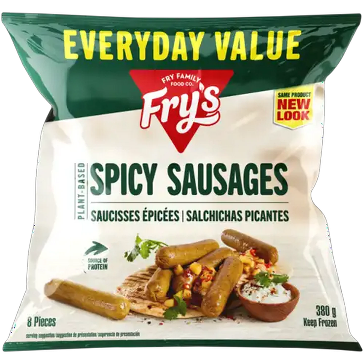 Image of Fry's Frozen Plant-Based Spicy Sausages 8 Pack