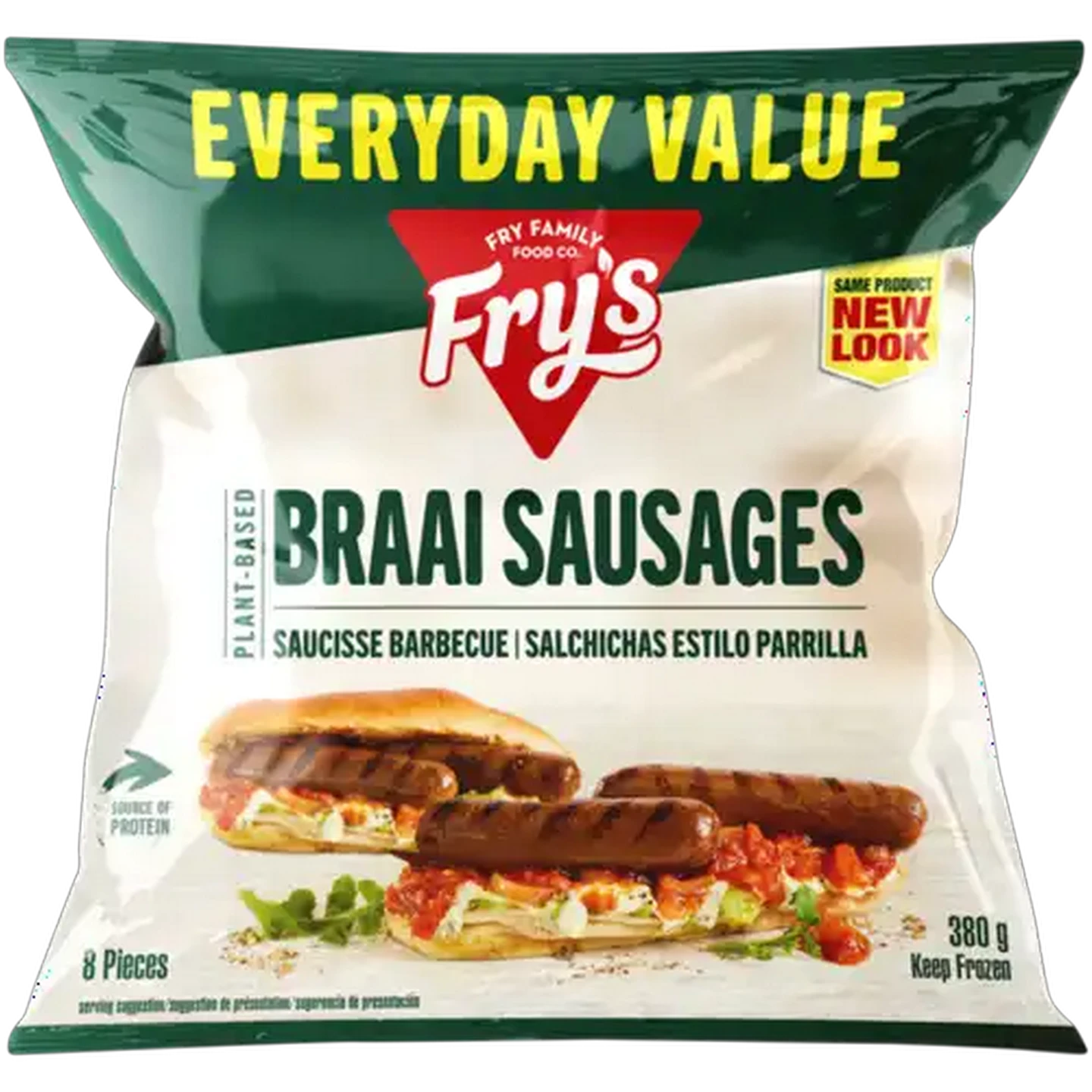 Image of Fry's Frozen Plant-Based Braai Sausages 380g