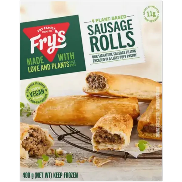 Fry's Frozen Plant-Based Sausage Rolls 400g