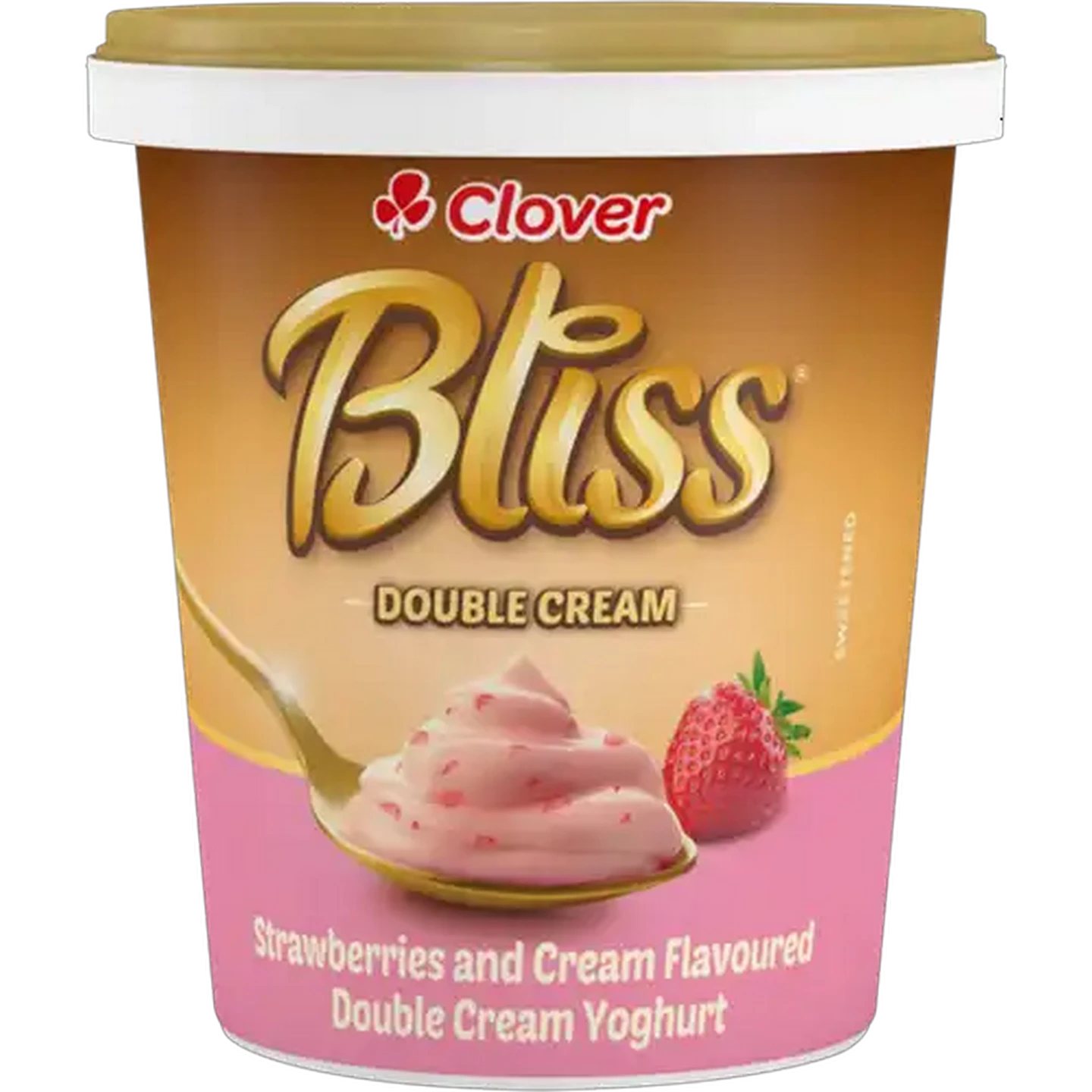 Image of Clover Bliss Strawberries & Cream Double Cream Yoghurt 1kg