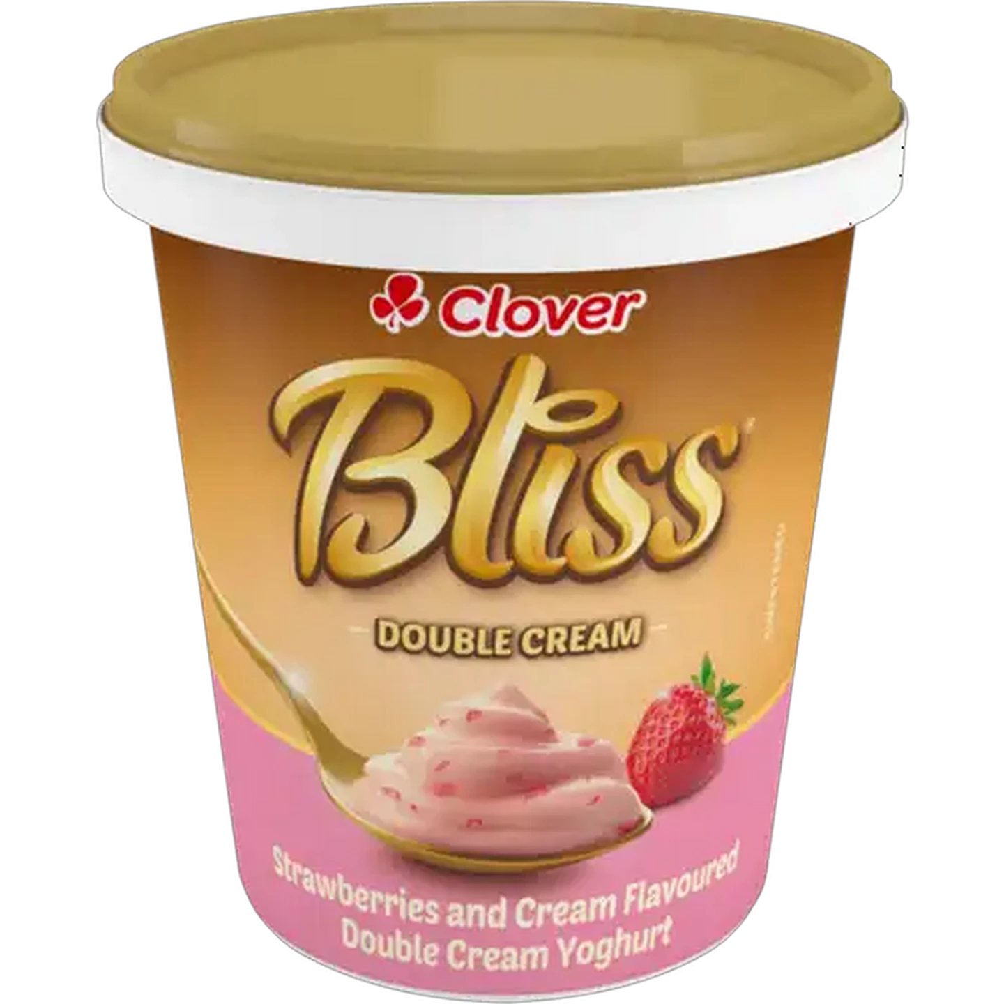 Image of Clover Bliss Strawberries & Cream Double Cream Yoghurt 1kg