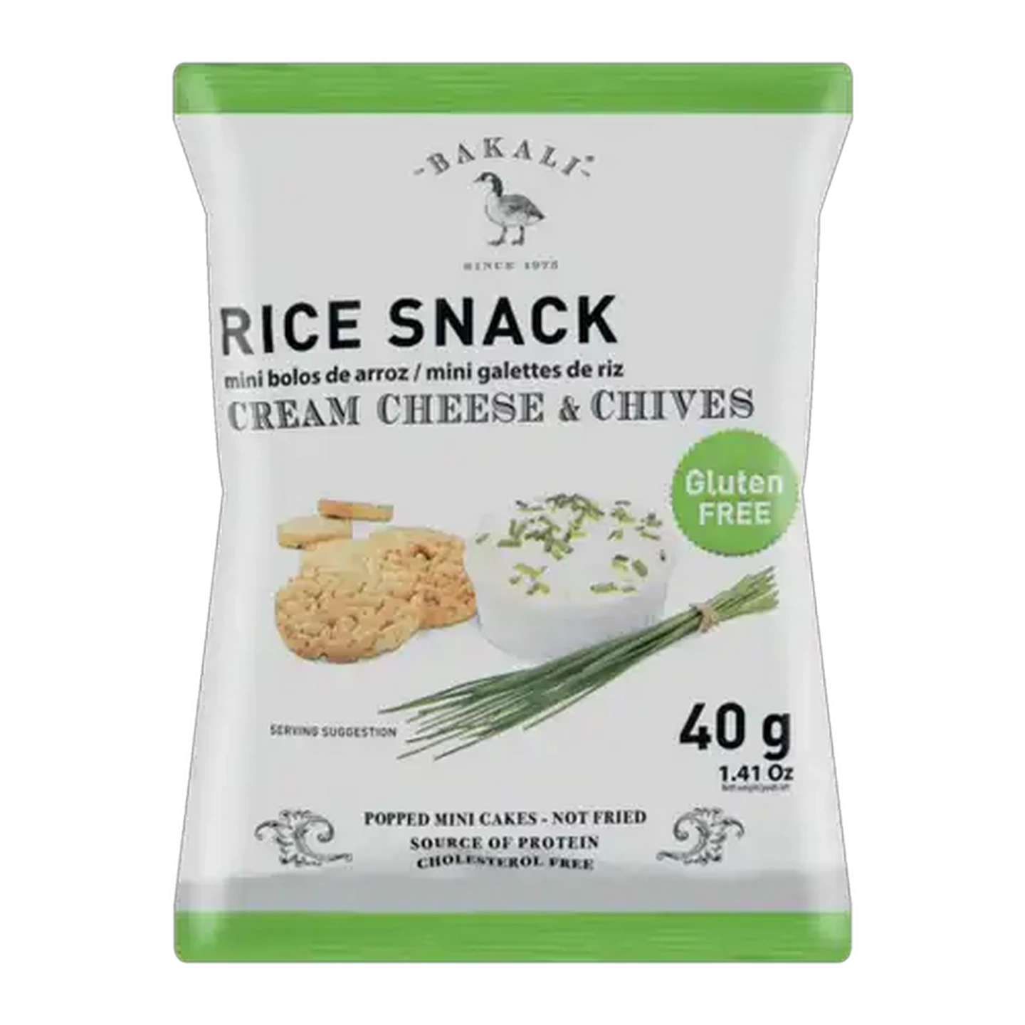 Image of Bakali Cream Cheese & Chives Flavoured Rice Cakes 40g