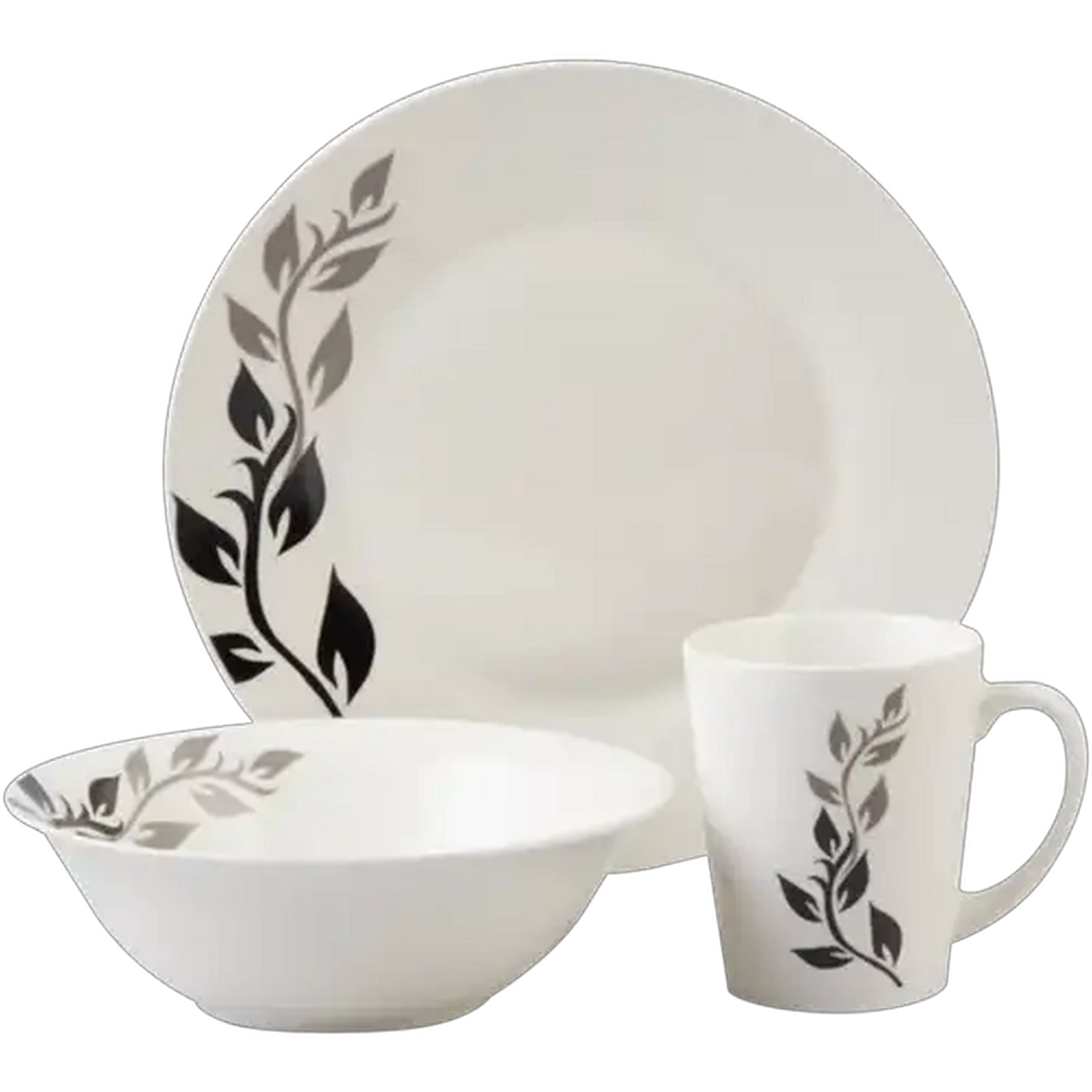Image of Black & White Dinner Set 12-Piece