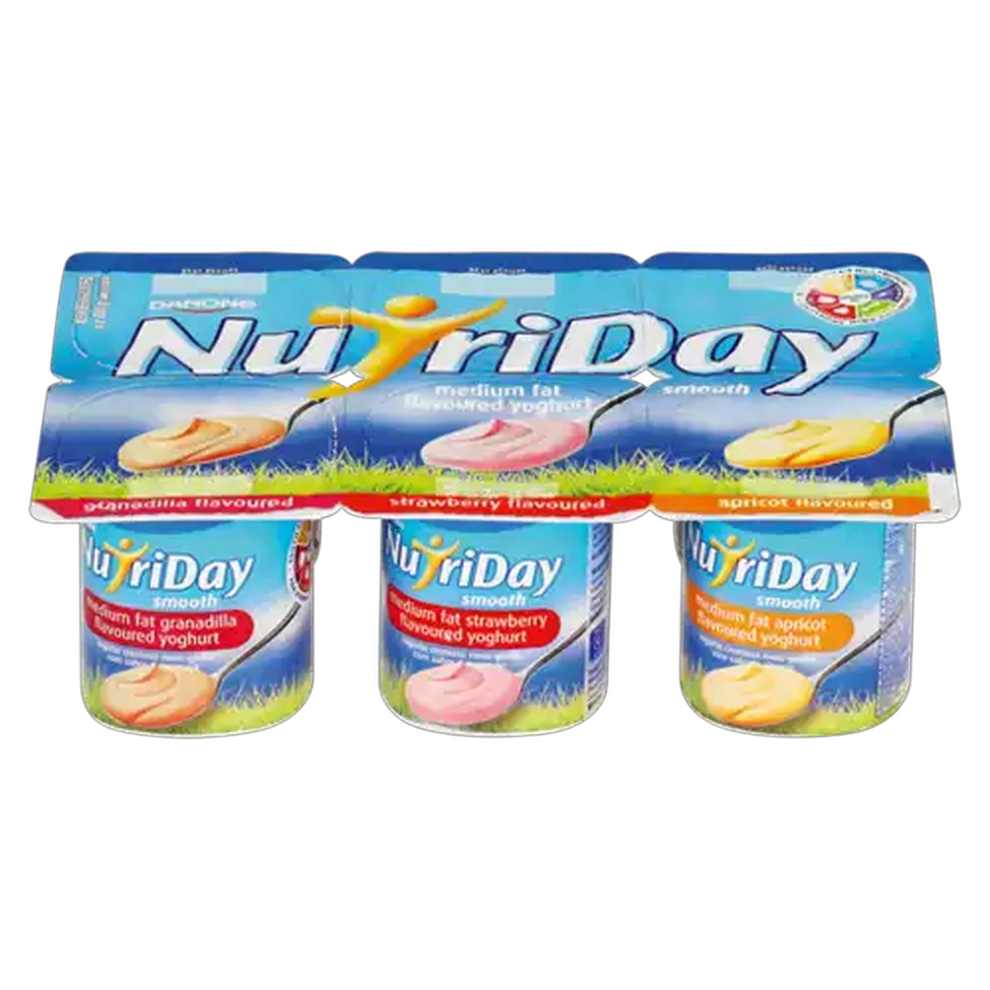 Image of Danone NutriDay Smooth Medium Fat Mixed Yoghurt 6 x 100g