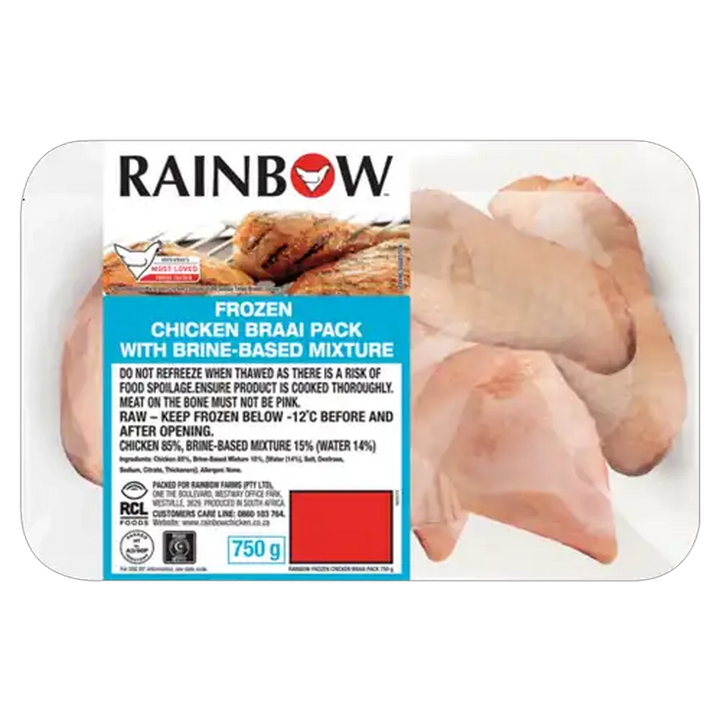 Image of RAINBOW Frozen Chicken Braai Pack 750g