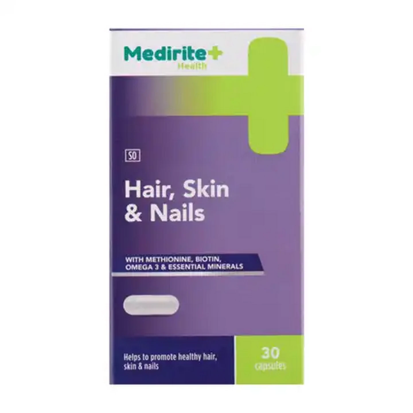 Image of Medirite Hair, Skin & Nails Vitamin Capsules 30 Pack