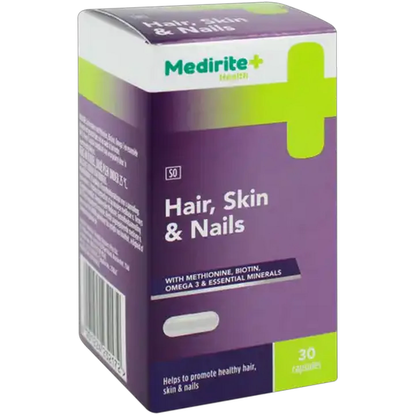 Image of Medirite Hair, Skin & Nails Vitamin Capsules 30 Pack