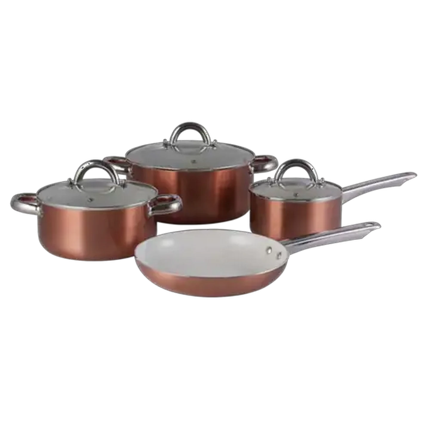Shoprite ZA | Aluminium Marble Ceramic Rose Cookware Set 7 Piece