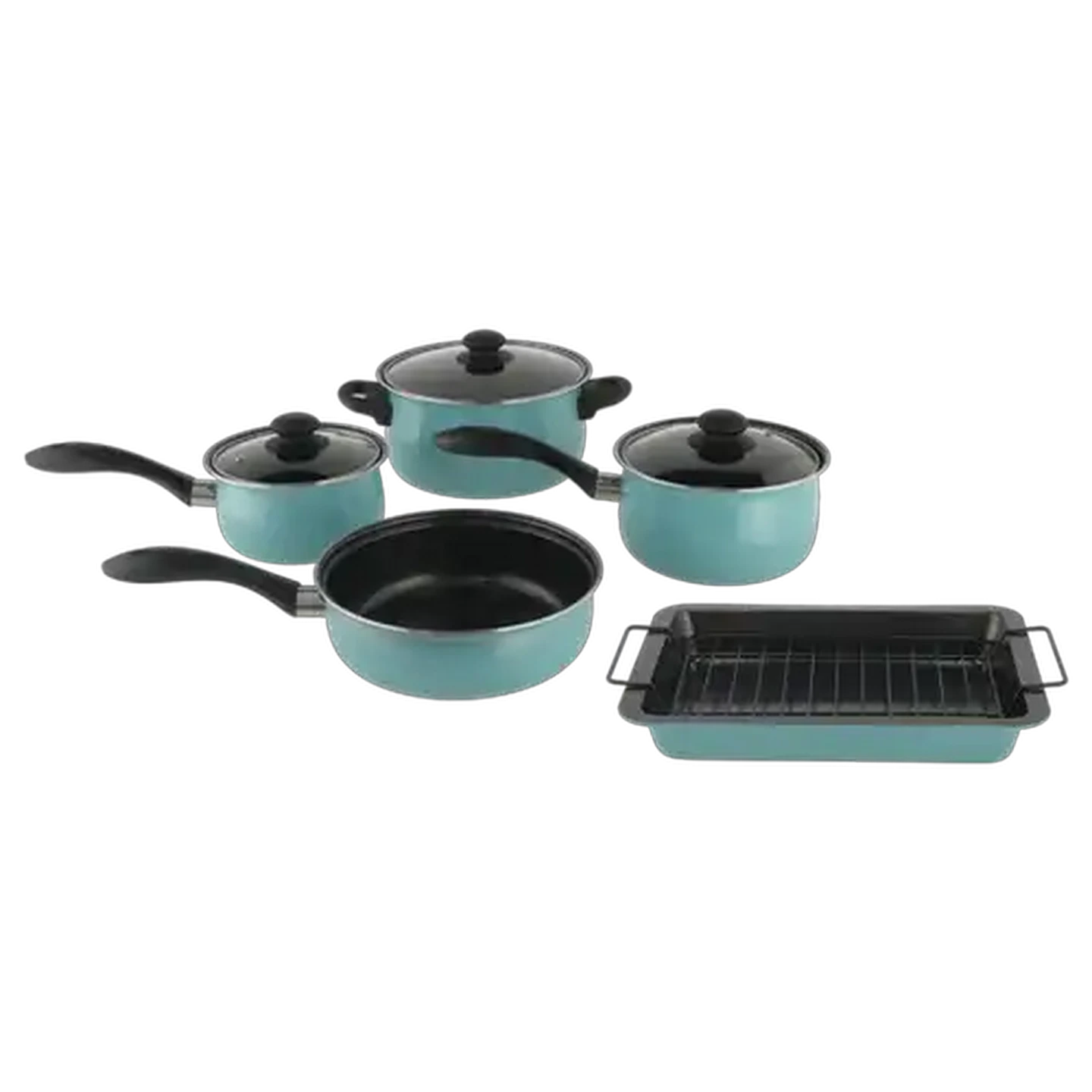 Image of Delish Non-Stick Carbon Steel Cookware Set 9 Piece