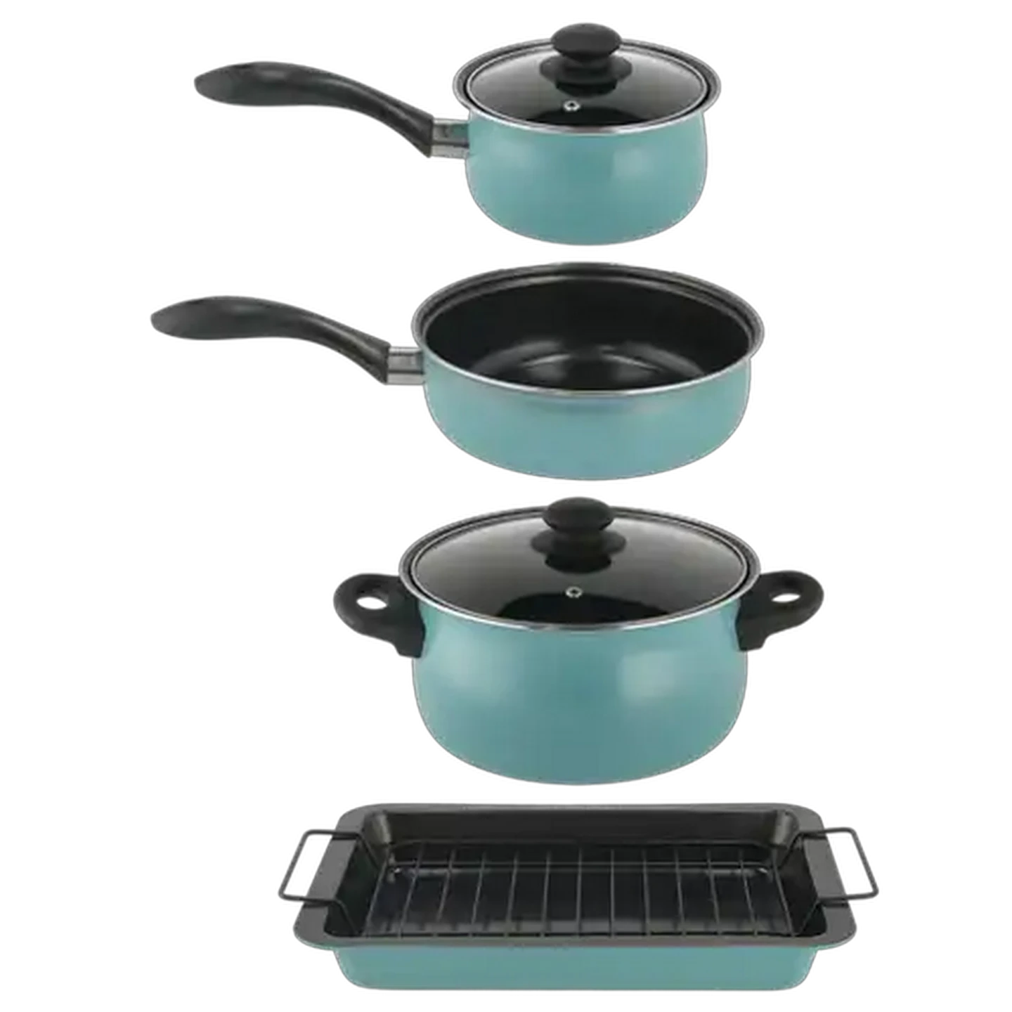 Image of Delish Non-Stick Carbon Steel Cookware Set 9 Piece