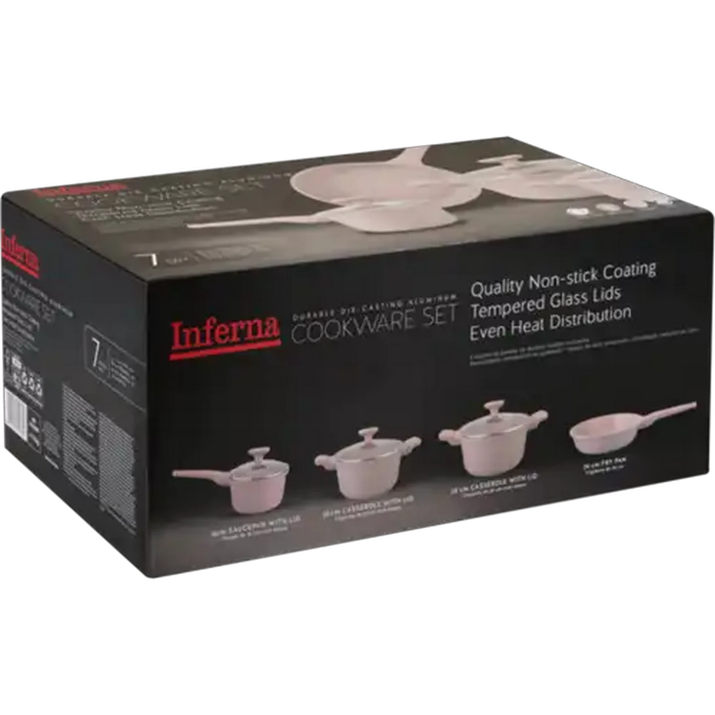 Image of Inferna Bloom Aluminium Cookware Set 7-Piece