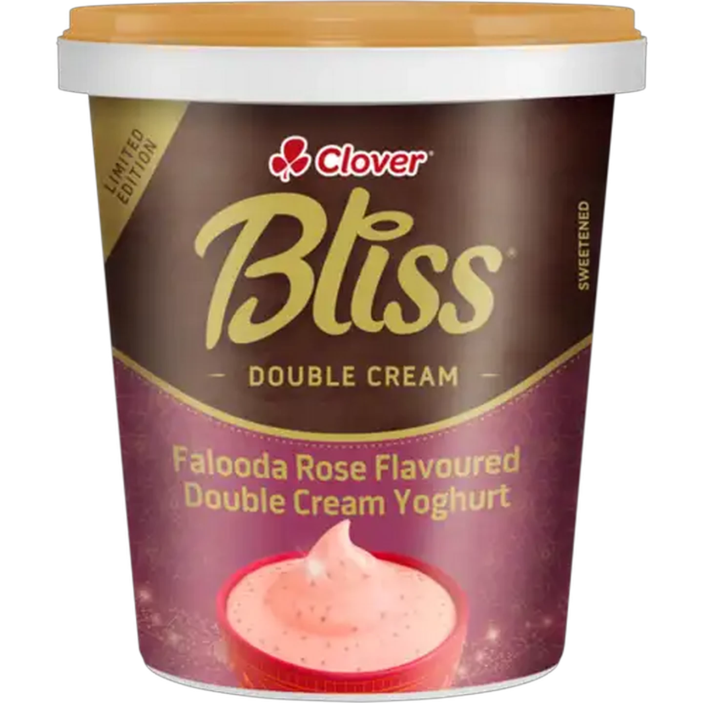 Image of Clover Bliss Falooda Rose Flavoured Limited Edition Double Cream Yoghurt 1kg