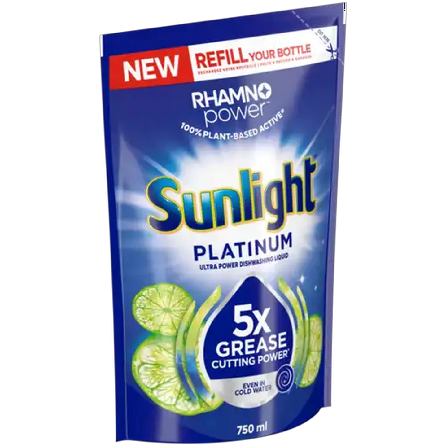 Image of Sunlight Platinum Ultra Power Dishwashing Liquid Refill 750ml