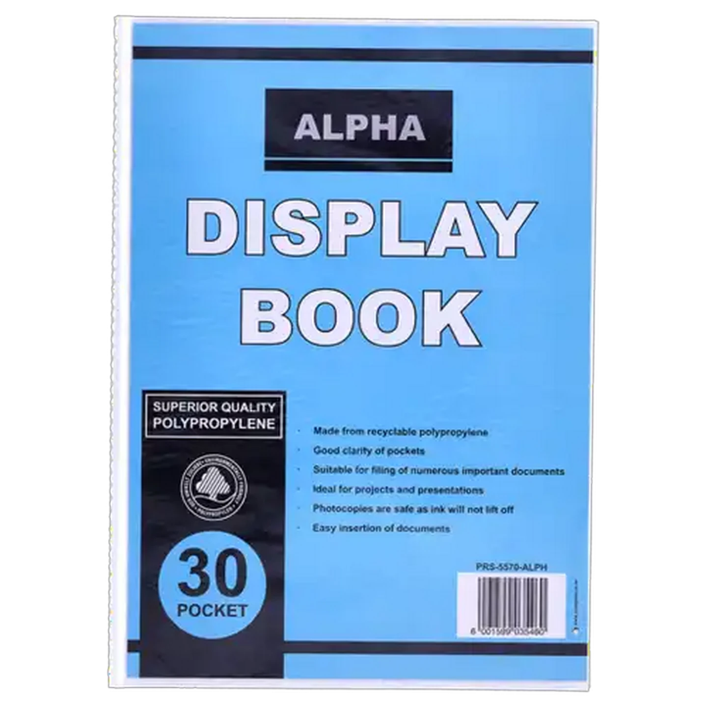 Image of Alpha Blue Display Book 30 Pocket