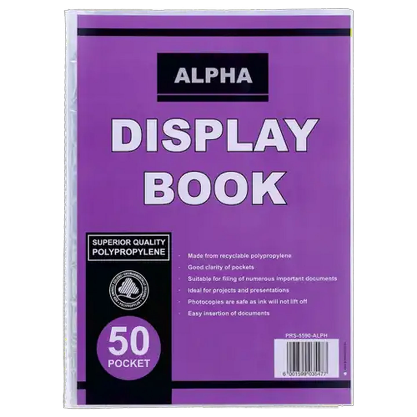 Image of Alpha Purple Display Book 50 Pocket