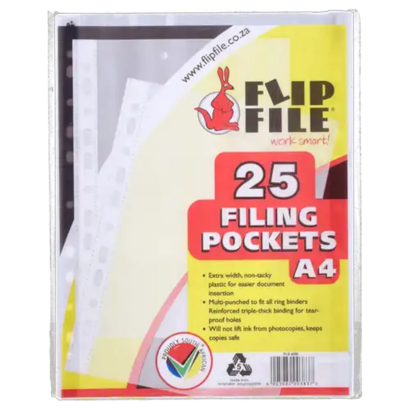 Image of Flip File A4 Filing Sleeves 25 Pockets