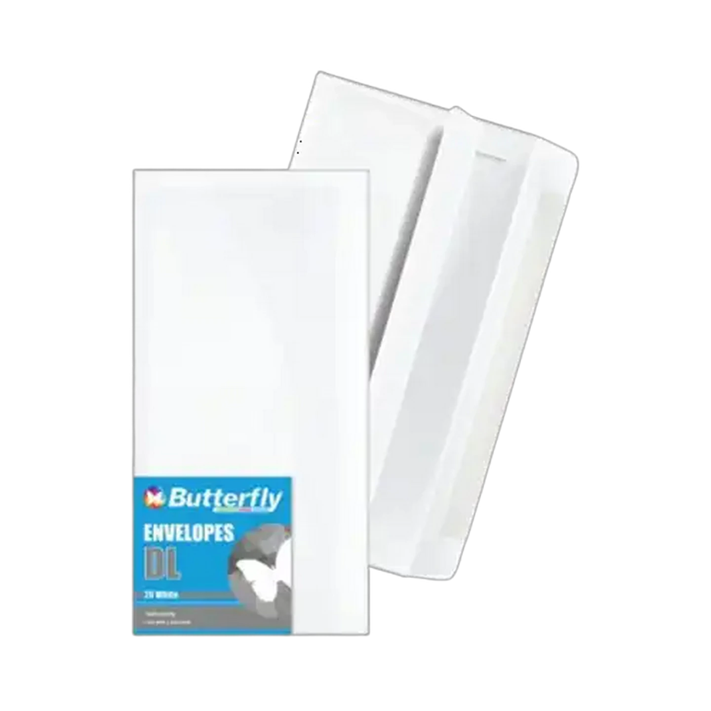 Image of Butterfly White DL Self-Seal Envelopes 20-Pack
