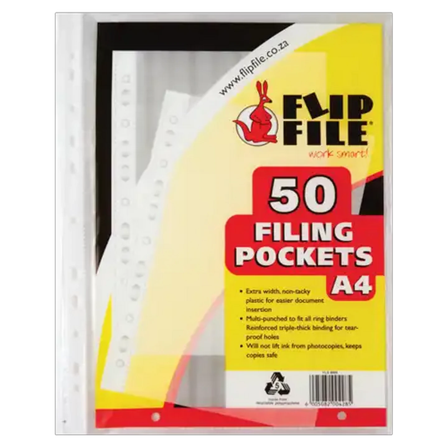 Image of Flip File Plastic A4 Filing Sleeves