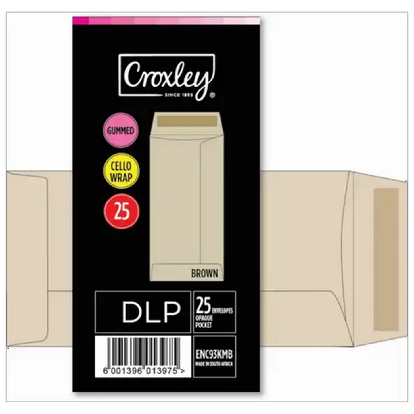 Image of Croxley DLP Brown Pocket Envelopes 25-Pack