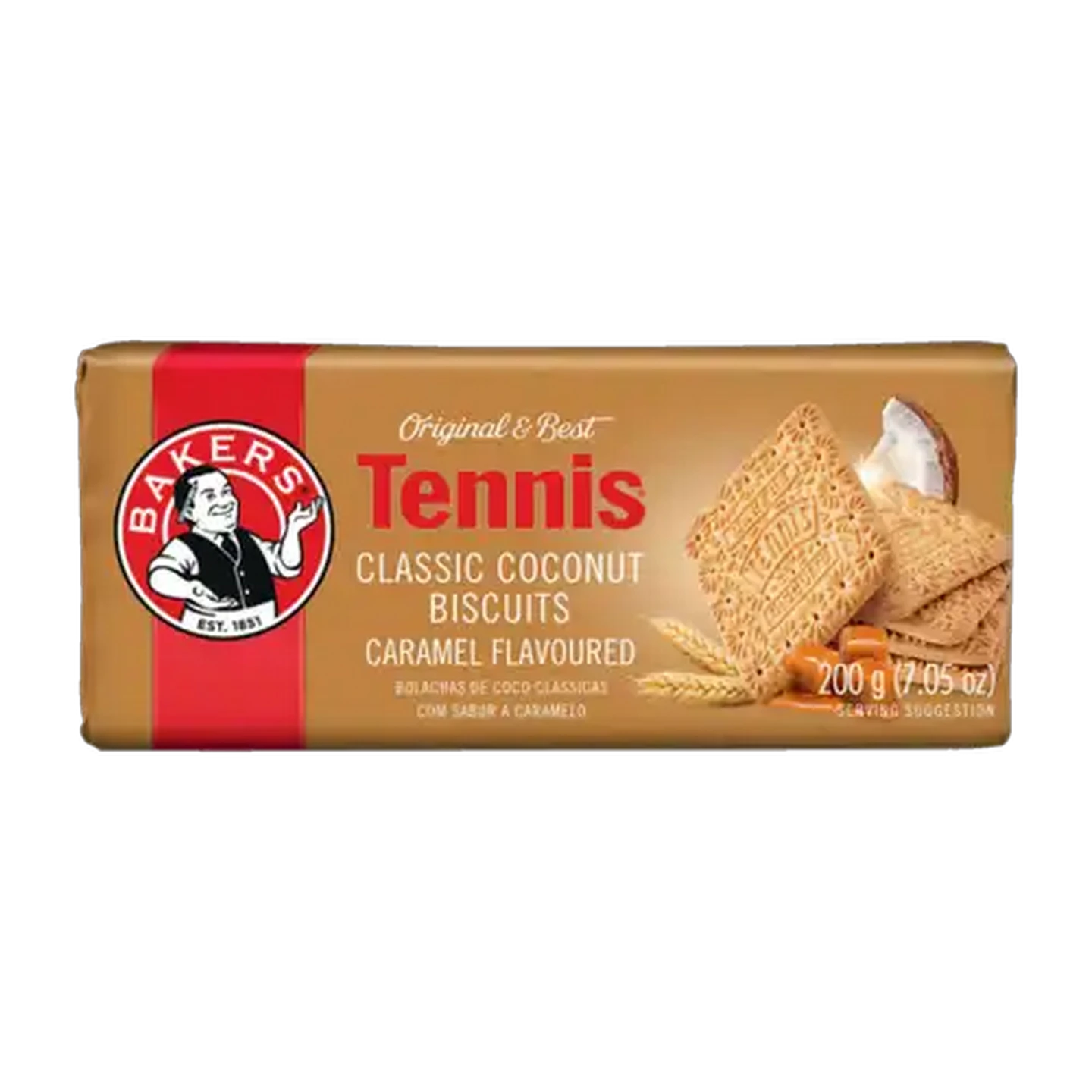 Image of Bakers Tennis Caramel Flavoured Classic Coconut Biscuits 200g