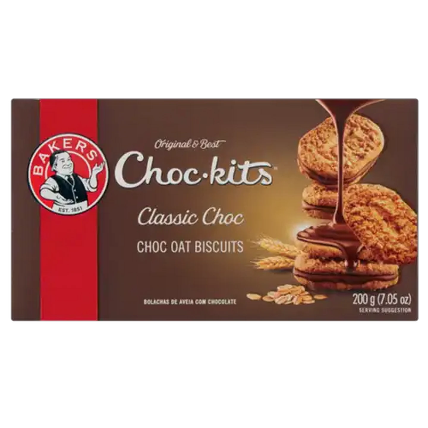 Image of Bakers Choc-kits Classic Chocolate Oat Biscuits 200g