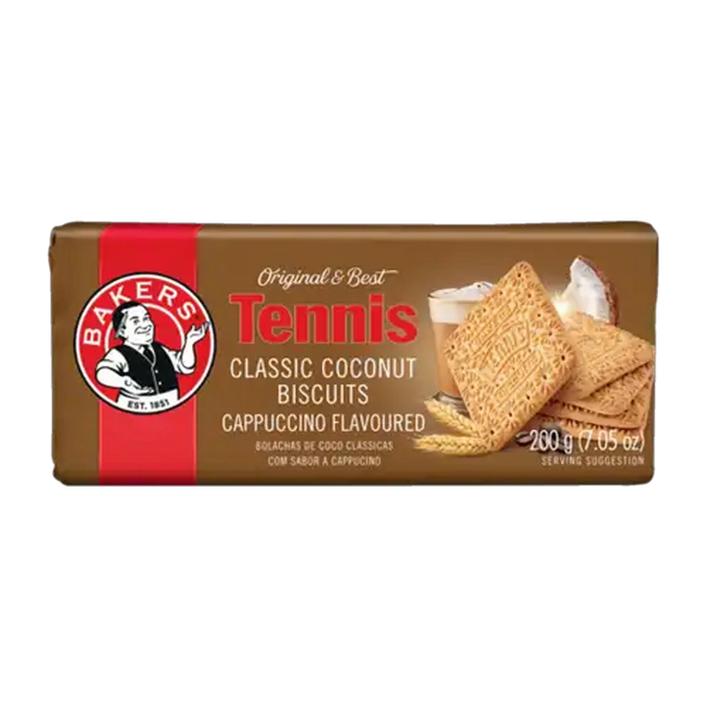 Image of Bakers Tennis Cappuccino Flavoured Classic Coconut Biscuits 200g