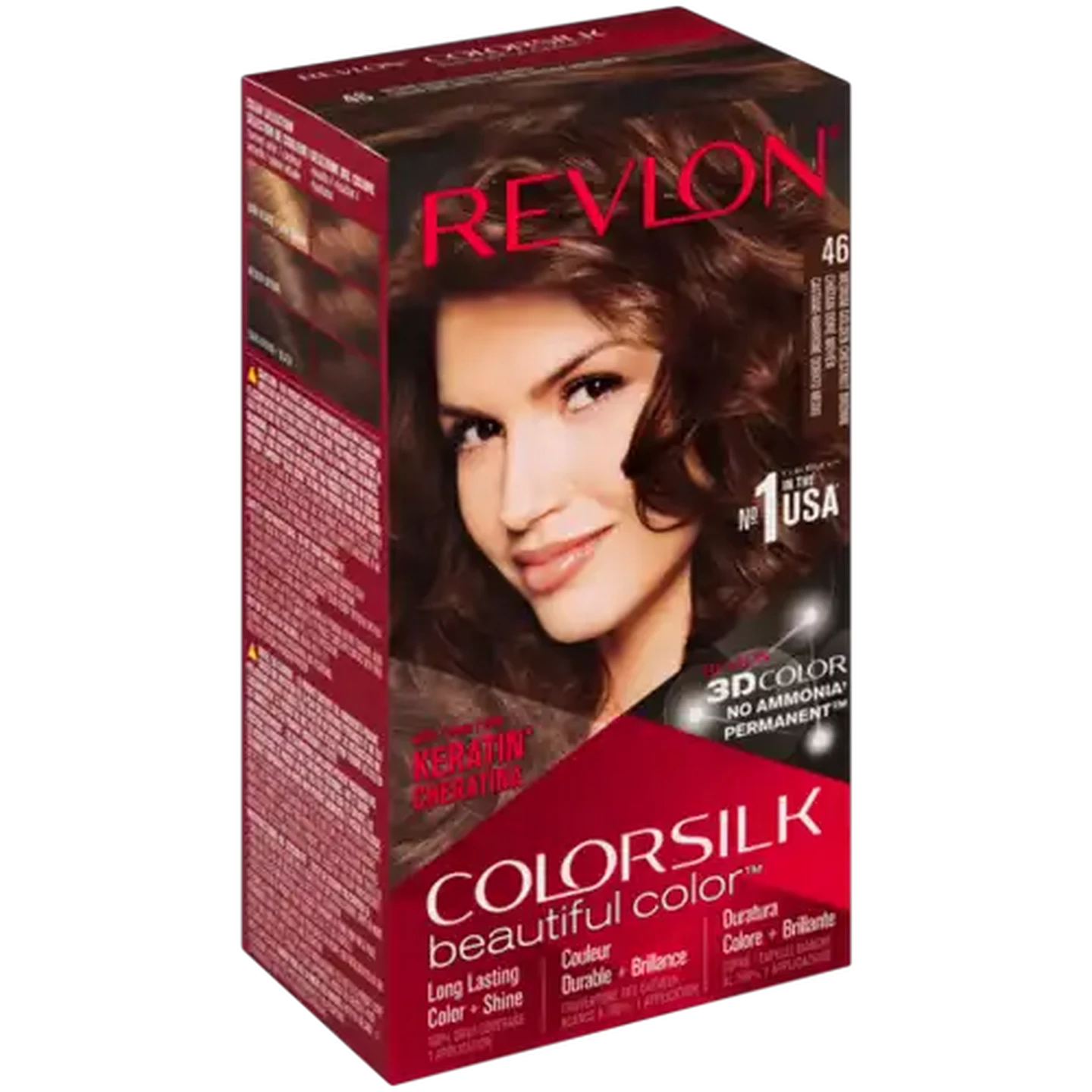 Image of Revlon Colorsilk Medium Golden Chestnut Brown Beautiful Color Permanent Hair Colour