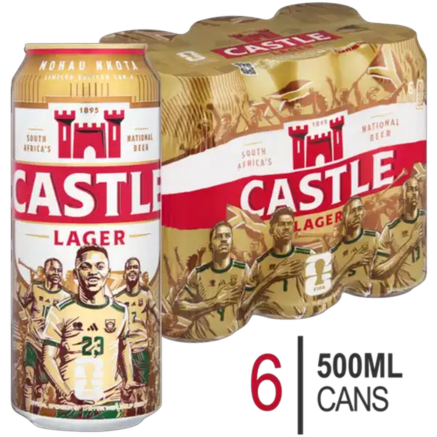 Image of Castle Lager Beer Cans 6 x 500ml