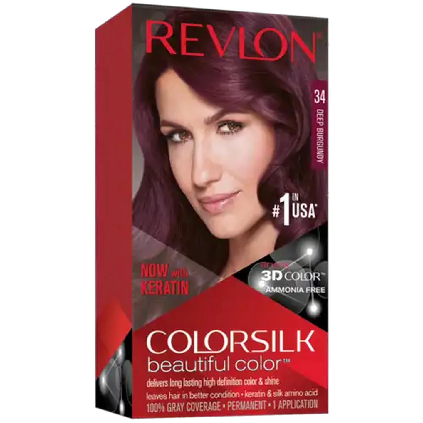 Image of Revlon Colorsilk Deep Burgundy Beautiful Color Permanent Hair Colour
