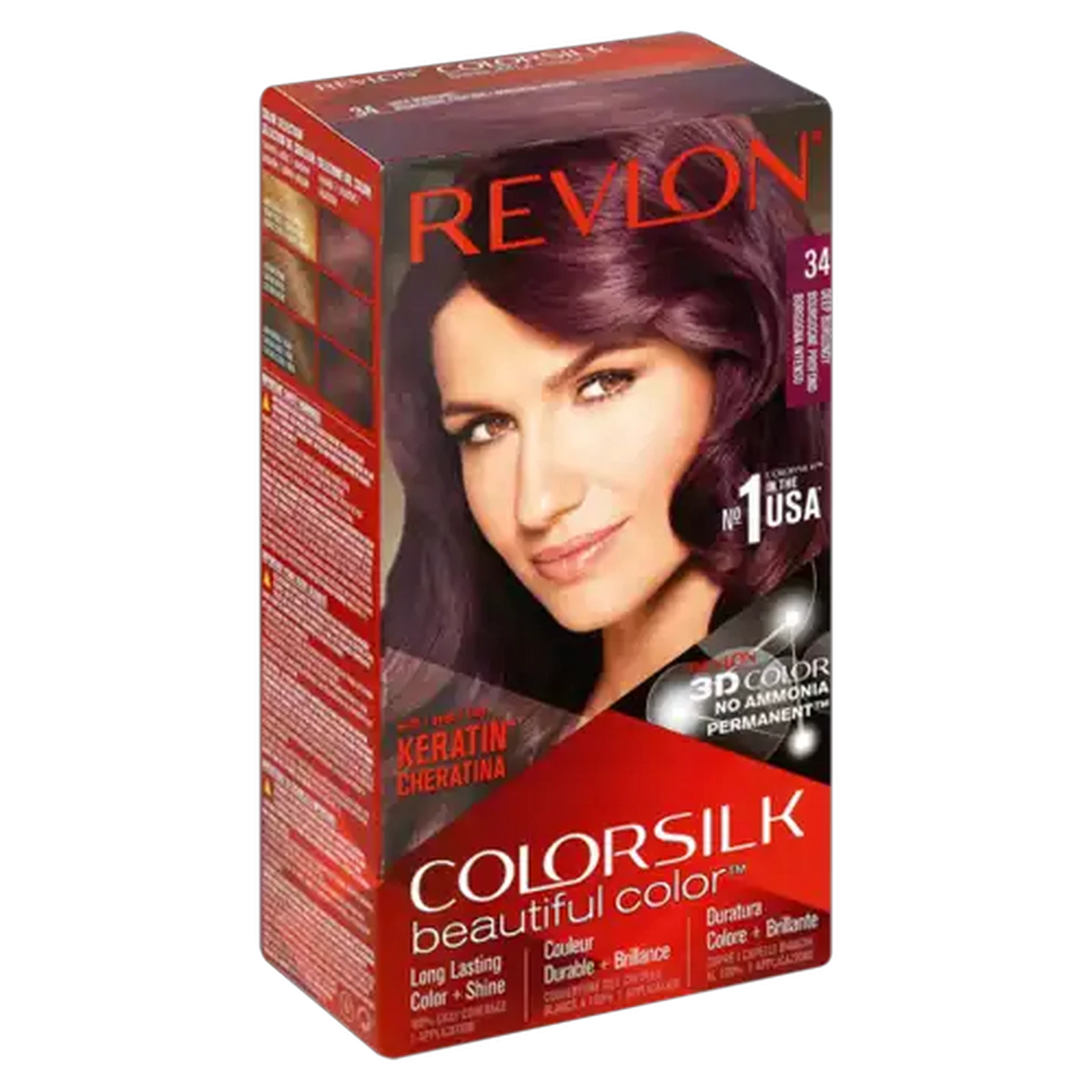 Image of Revlon Colorsilk Deep Burgundy Beautiful Color Permanent Hair Colour