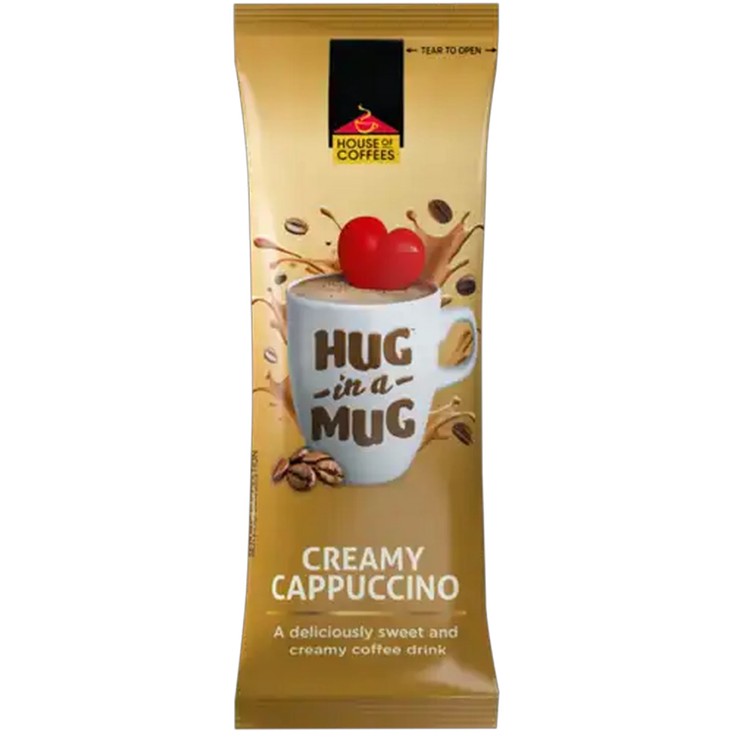 Image of House of Coffees HUG in a MUG Brown Creamy Cappuccino 24g