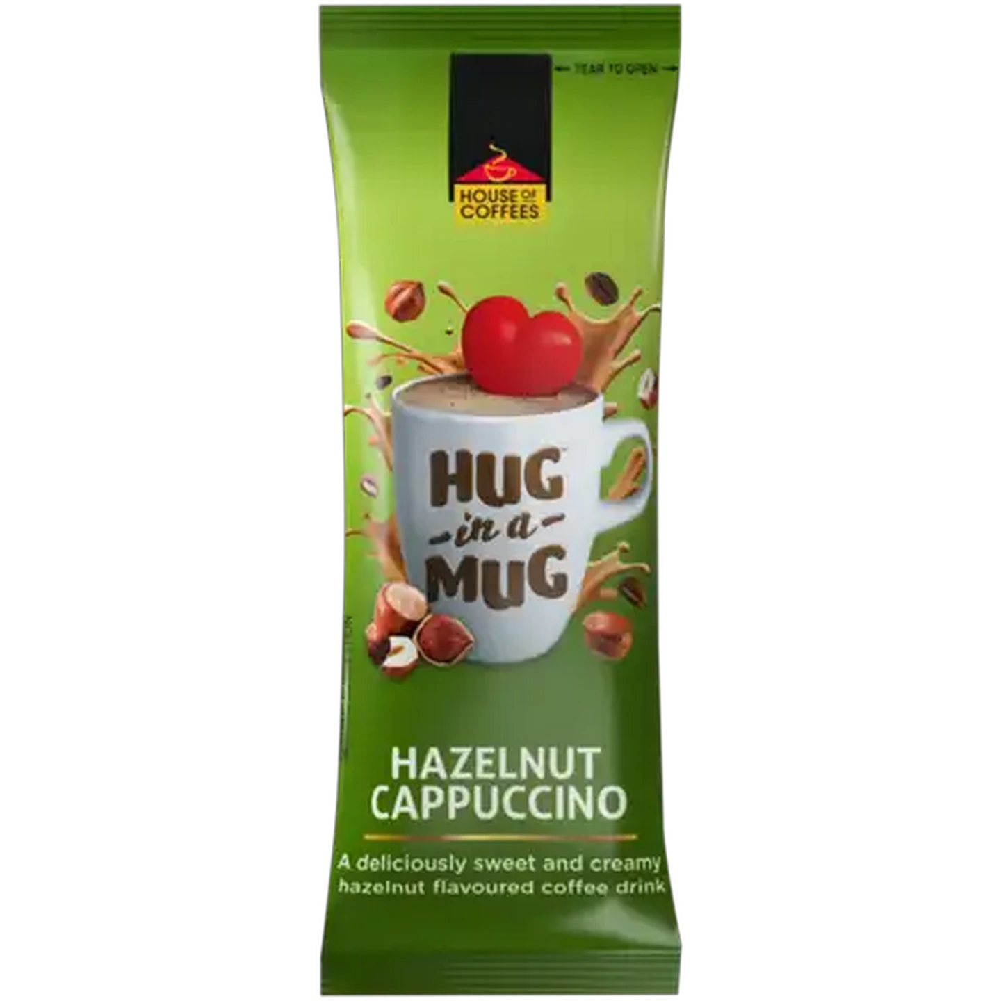 Image of House of Coffees HUG in a MUG Hazelnut Cappuccino 24g