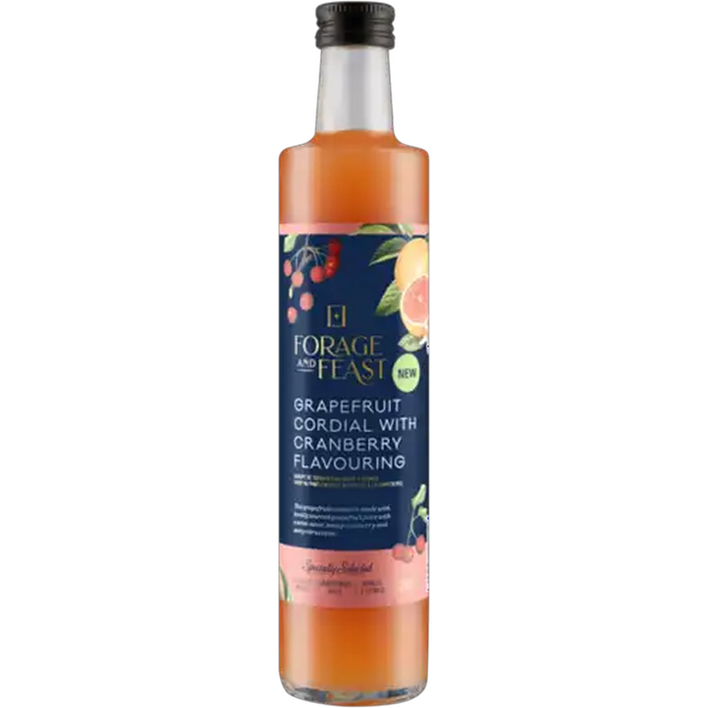 Image of Forage And Feast Grapefruit & Cranberry Cordial 500ml