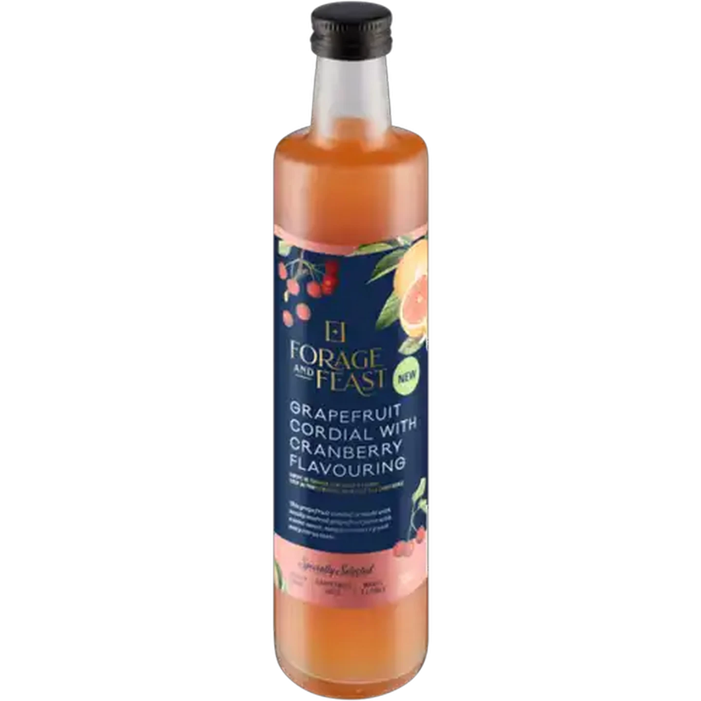 Image of Forage And Feast Grapefruit & Cranberry Cordial 500ml