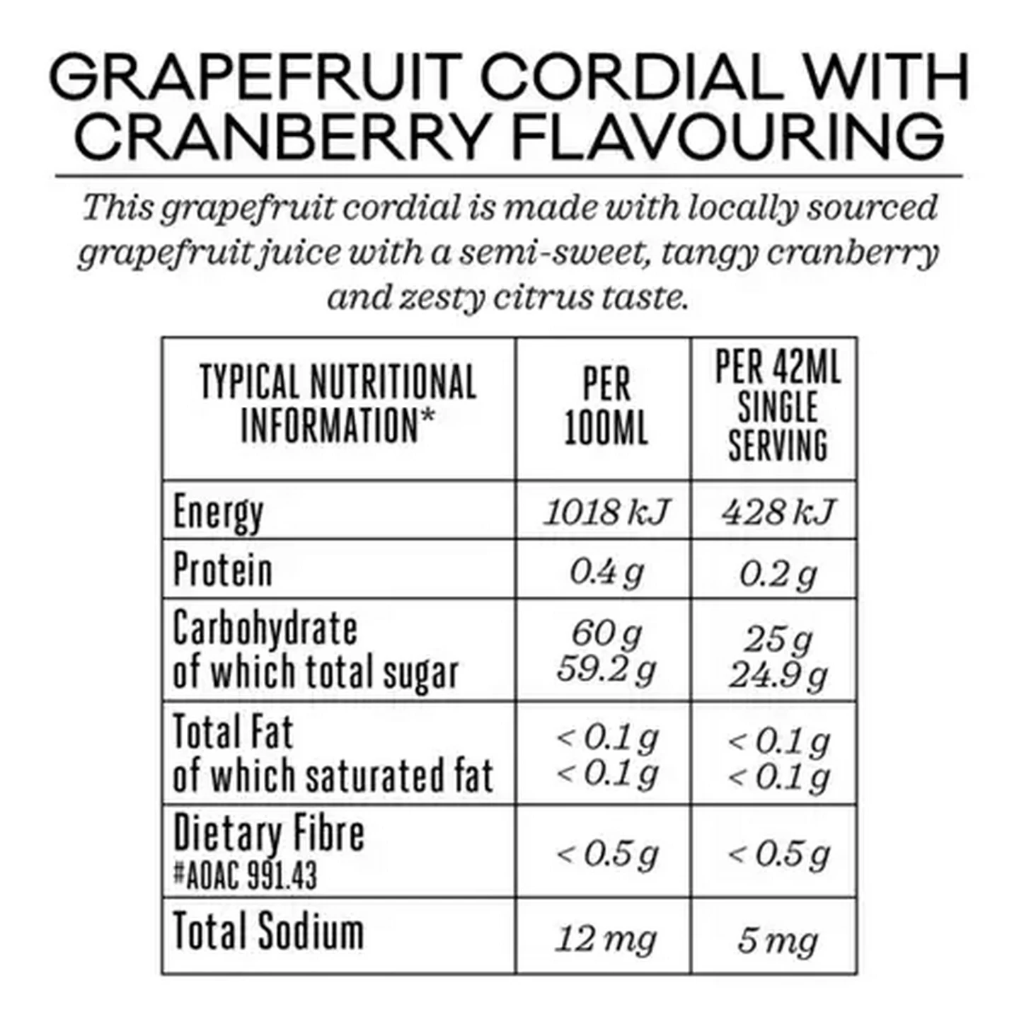 Image of Forage And Feast Grapefruit & Cranberry Cordial 500ml
