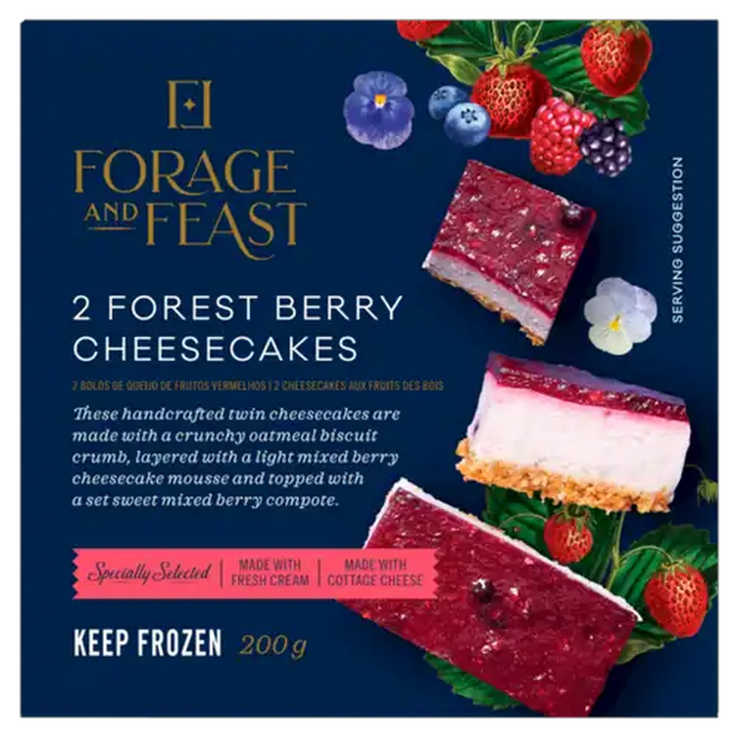 Image of Forage And Feast Frozen Forest Berry Cheesecakes 2 x 100g