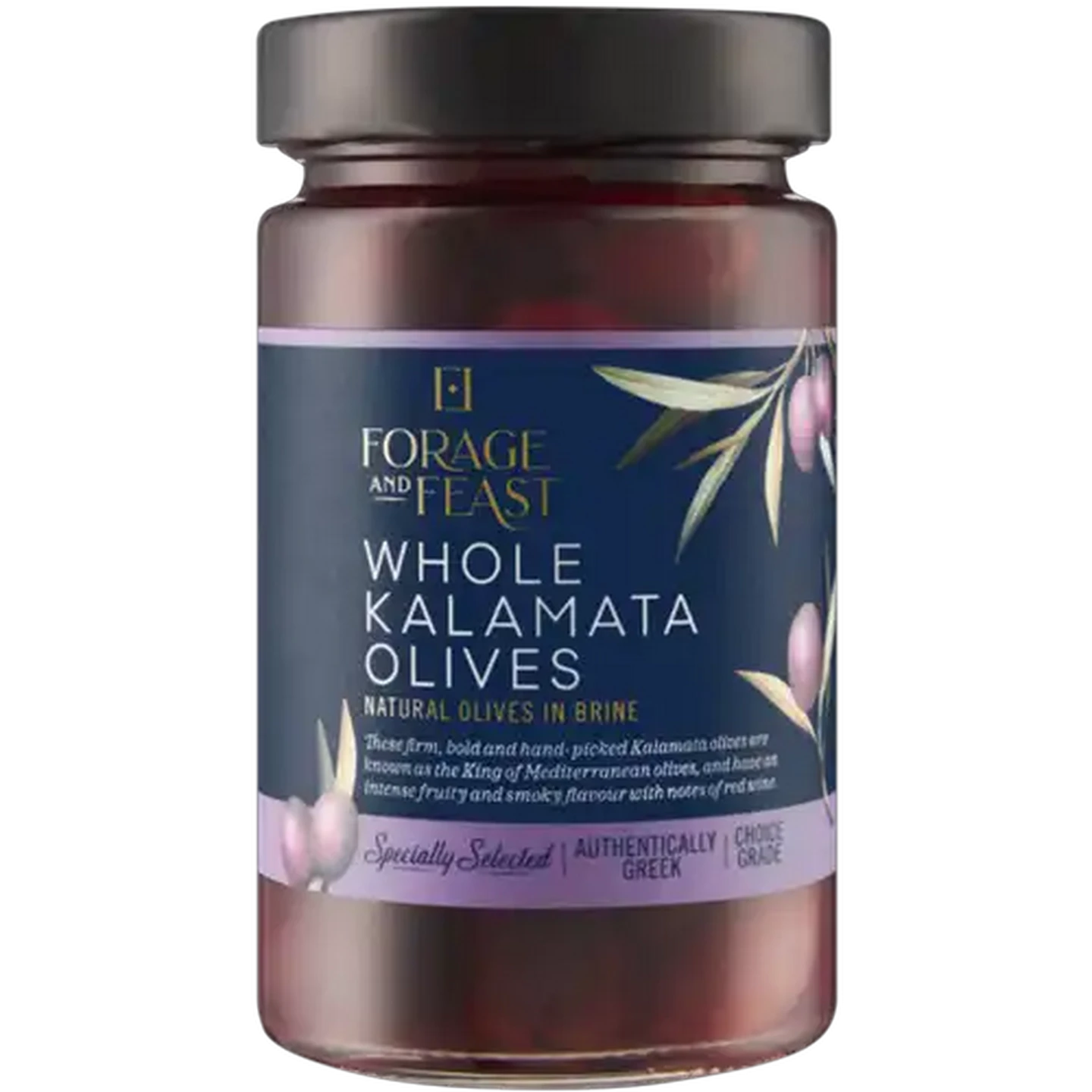 Image of Forage And Feast Whole Kalamata Olives 300g