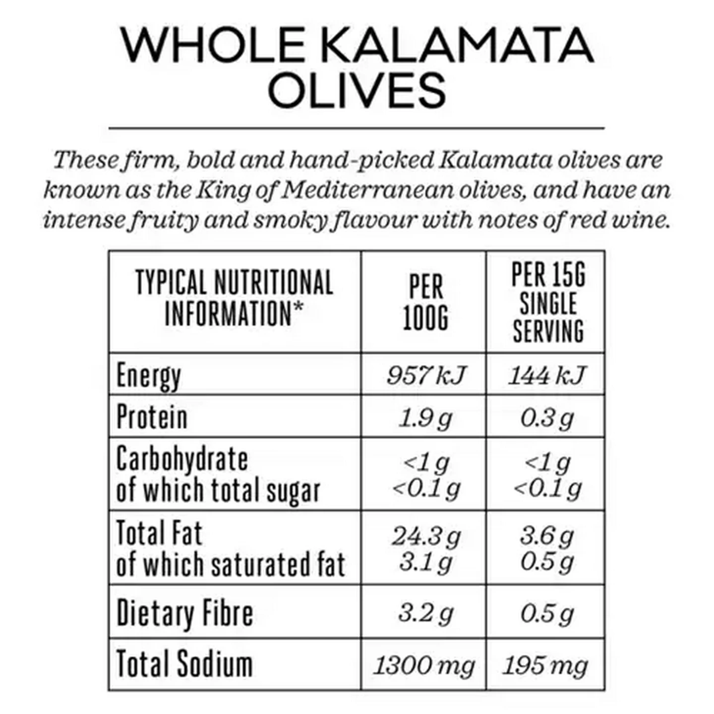 Image of Forage And Feast Whole Kalamata Olives 300g